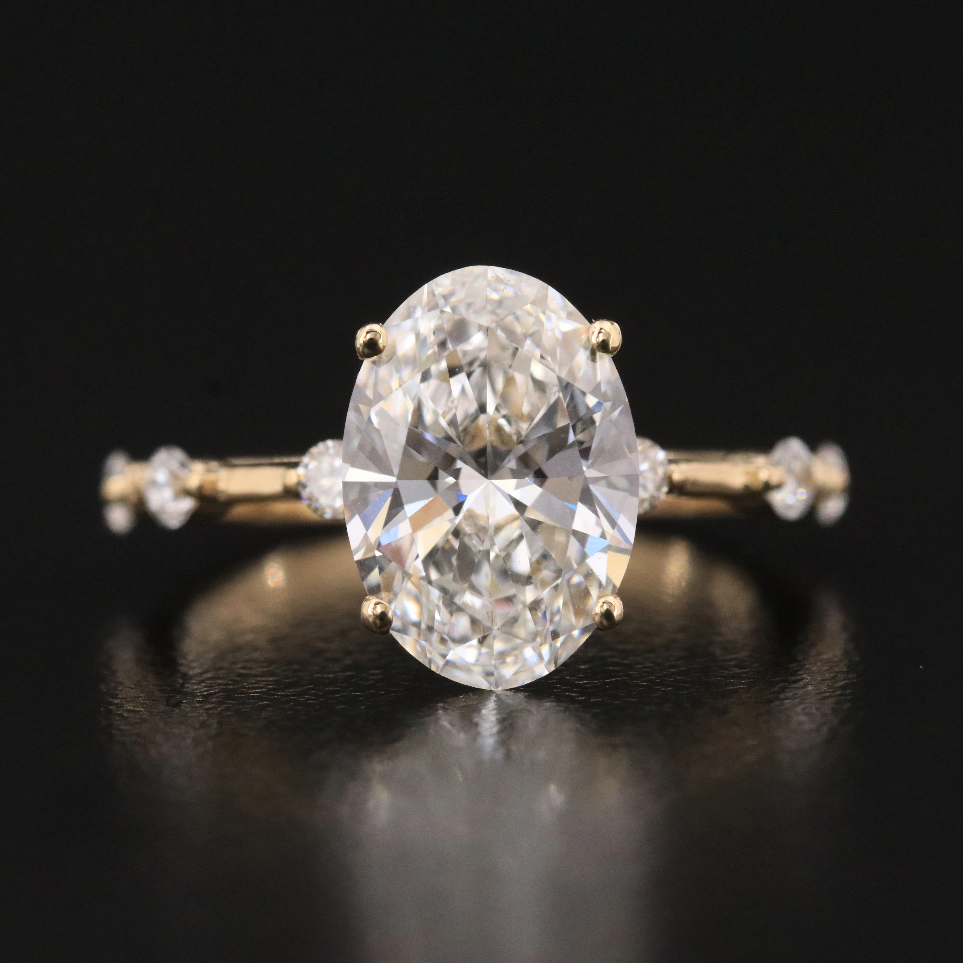 14K 3.25 CTW Lab Grown Diamond Ring with IGI Report