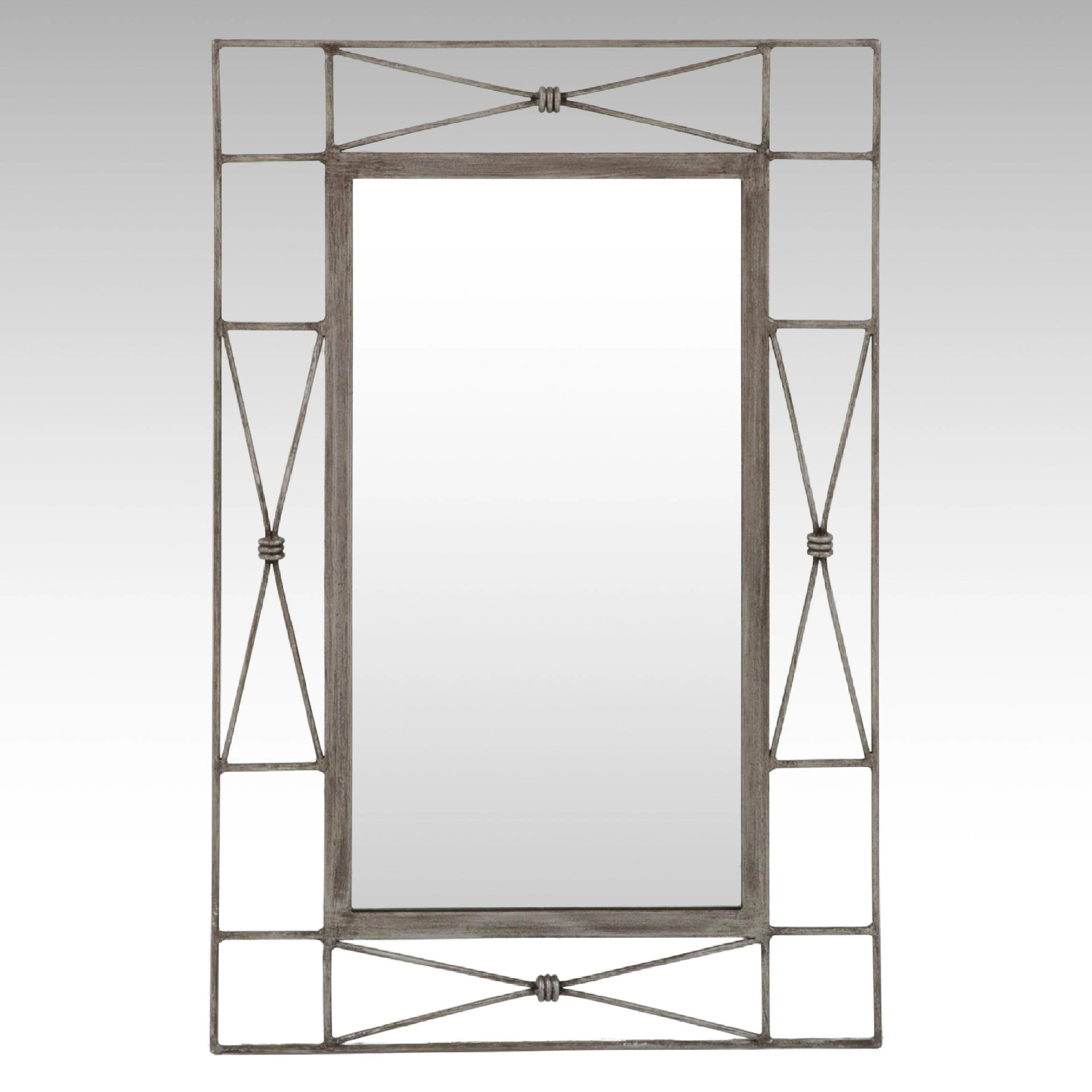 Modern Directoire Style Metal Frame Wall Mirror, 21st Century
