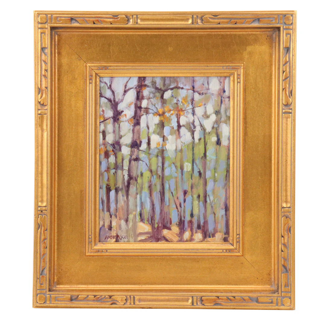 Anderson Forest Oil Painting "Atop Cheaha Mountain"