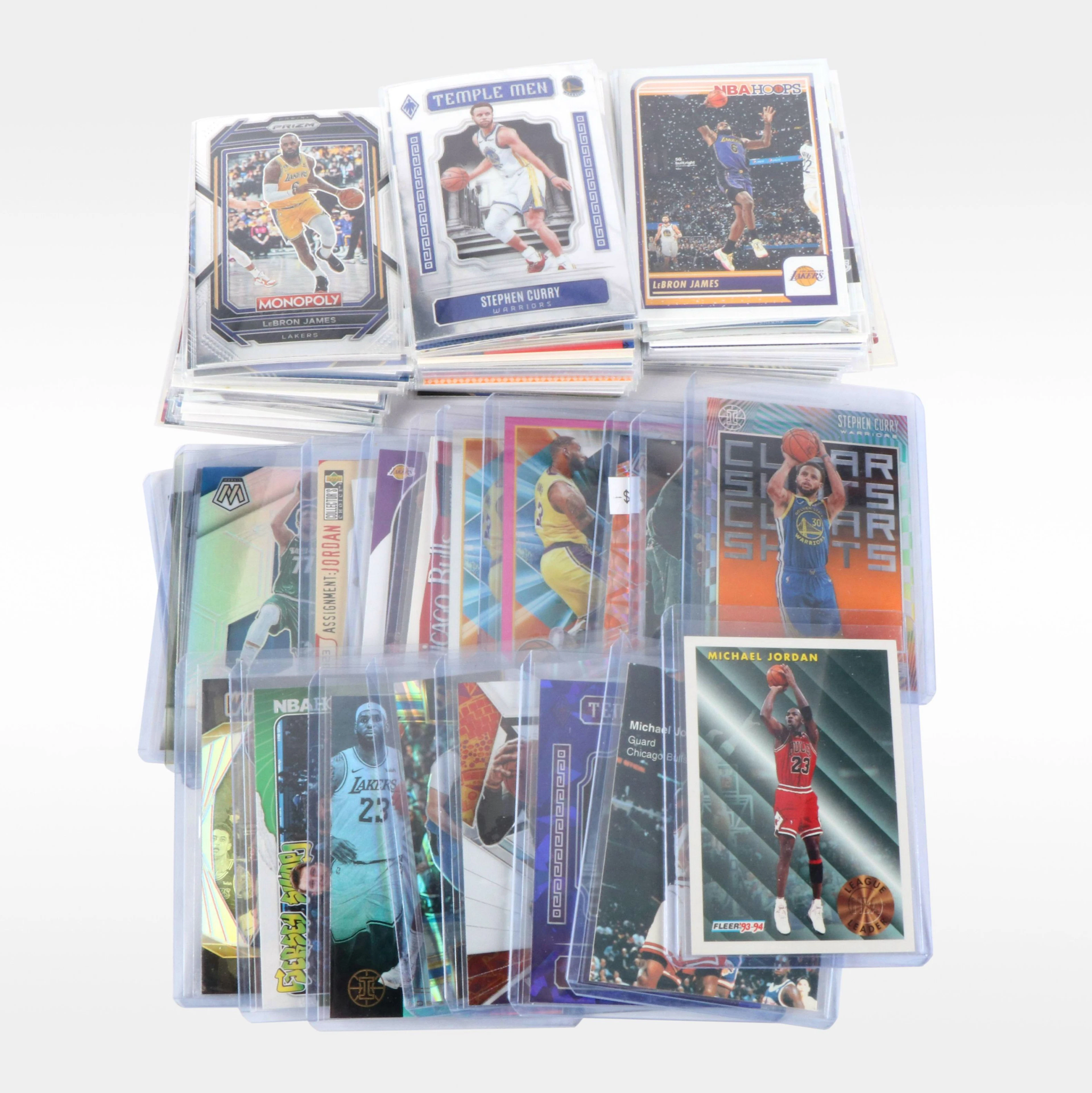 Mosaic with Other Basketball Cards Featuring Luka Doncic, LeBron James