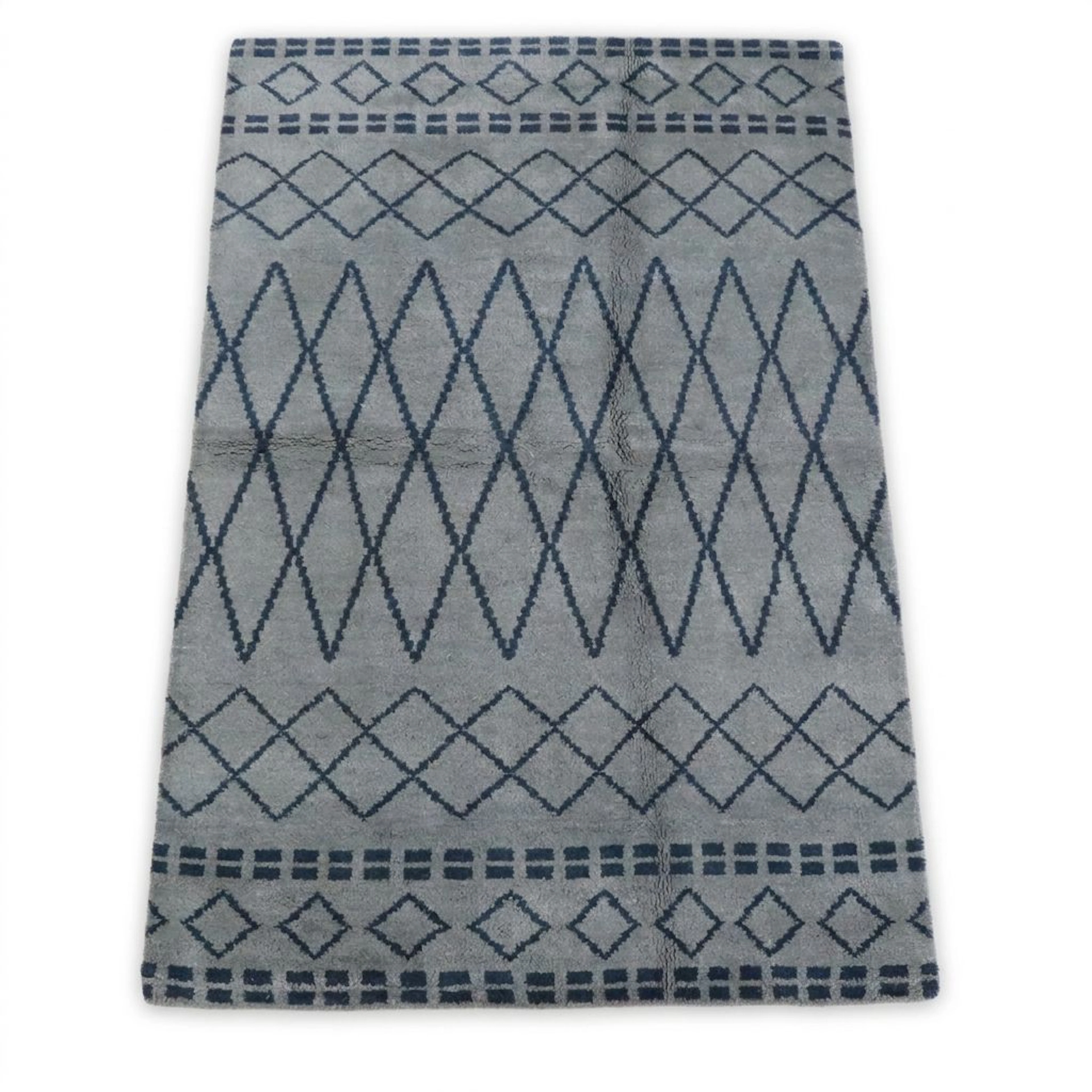 5'2 x 8' Hand-Knotted Indian Contemporary Area Rug
