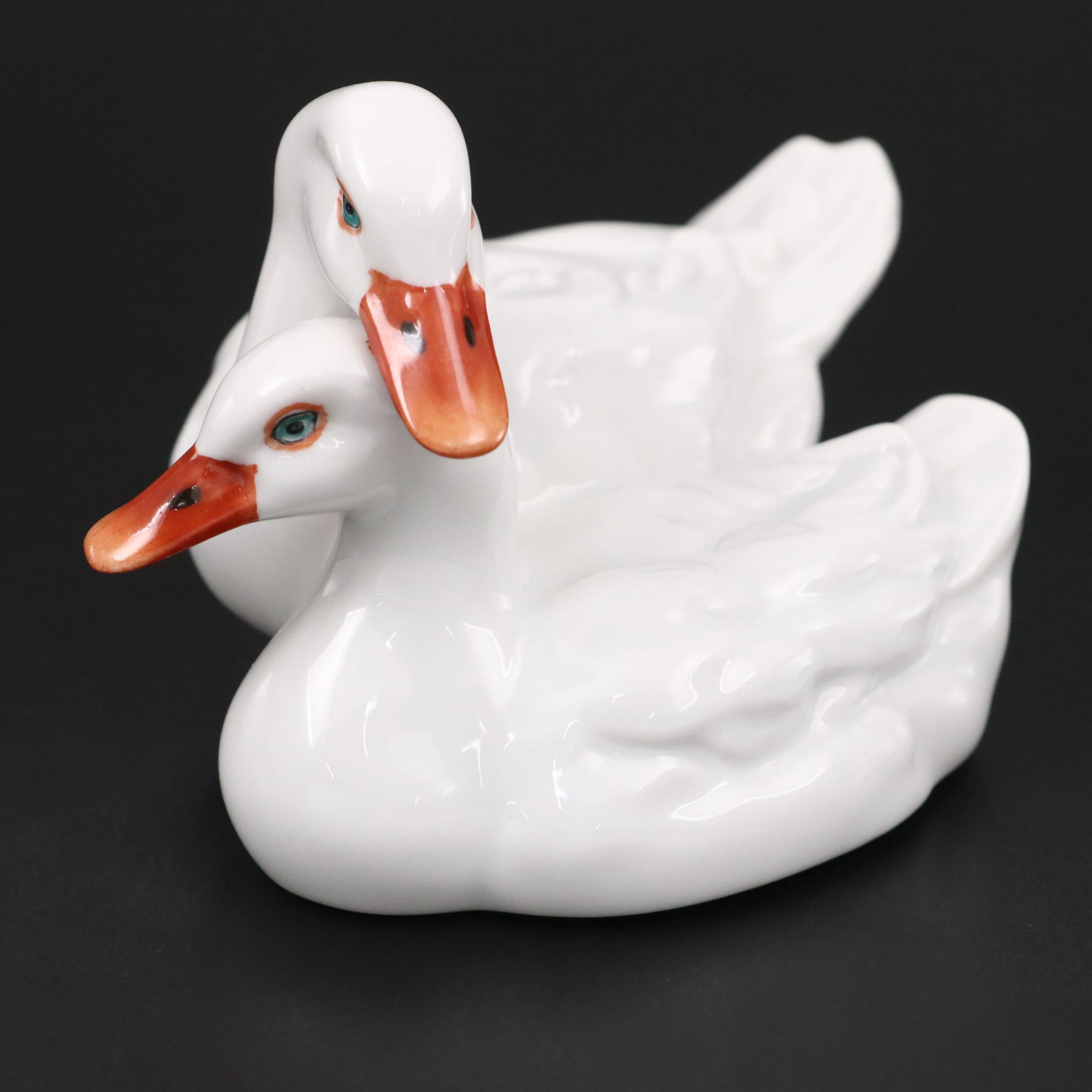 Herend Natural "Pair of Ducks" Porcelain Figurine