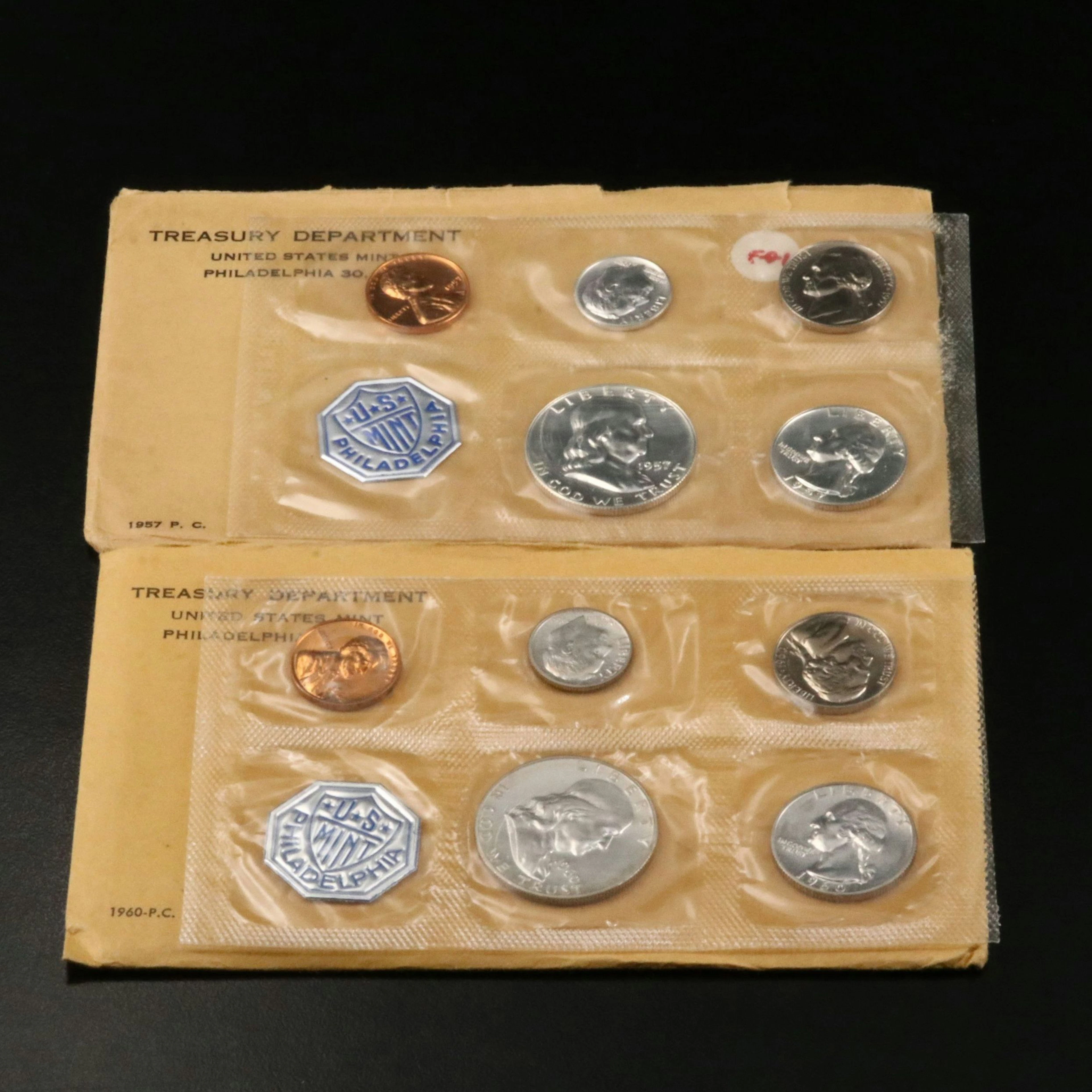 Two Classic Proof Sets: 1957 and 1960