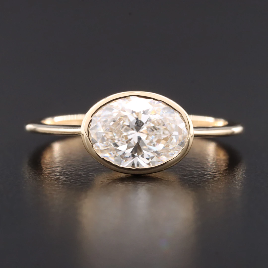 14K 1.40 CT Lab Grown Diamond Solitaire Ring with IGI Report