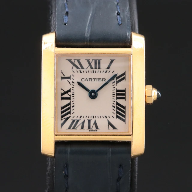 18K Cartier Tank Française Quartz Watch Model 2385