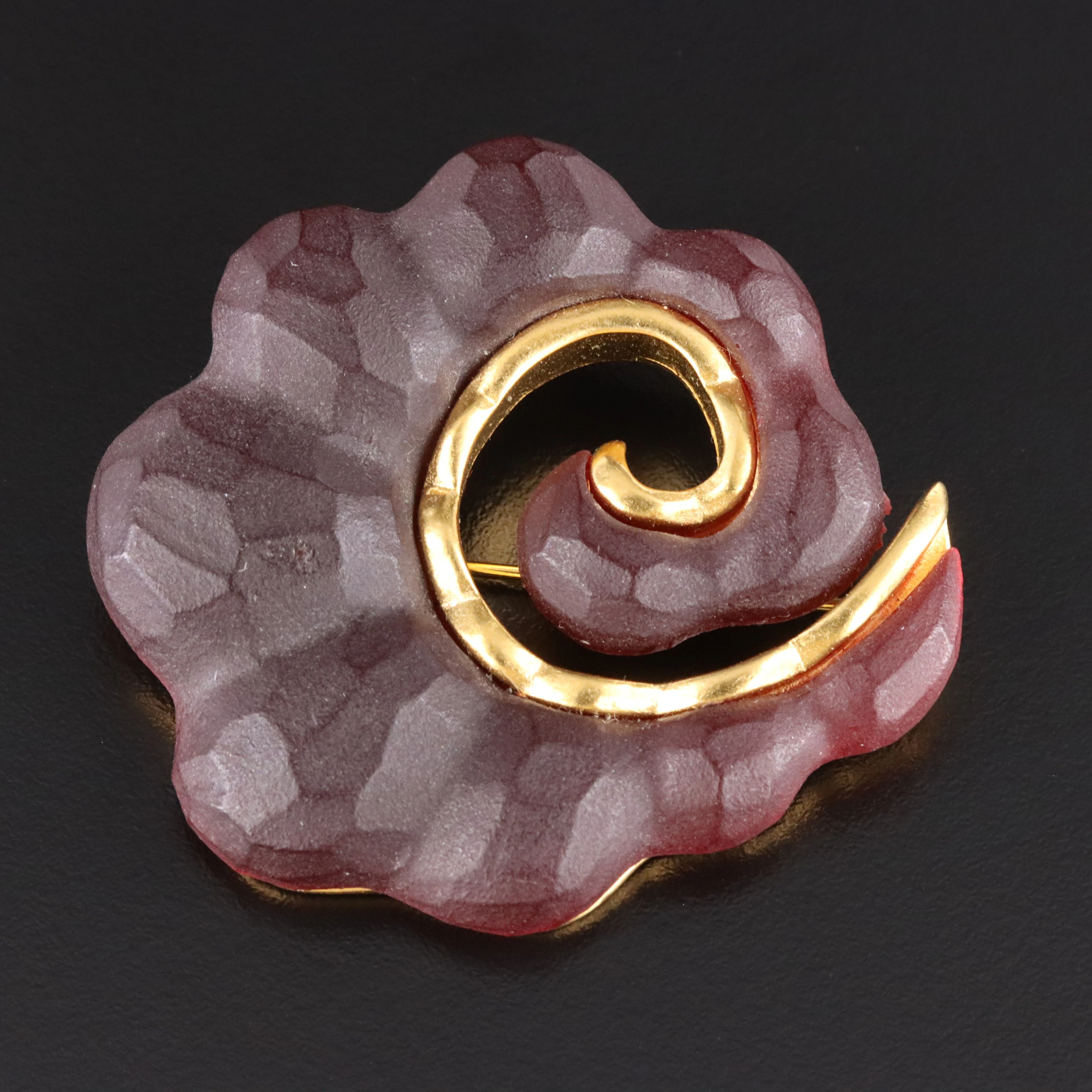 Karl Lagerfeld Spiral Resin Brooch