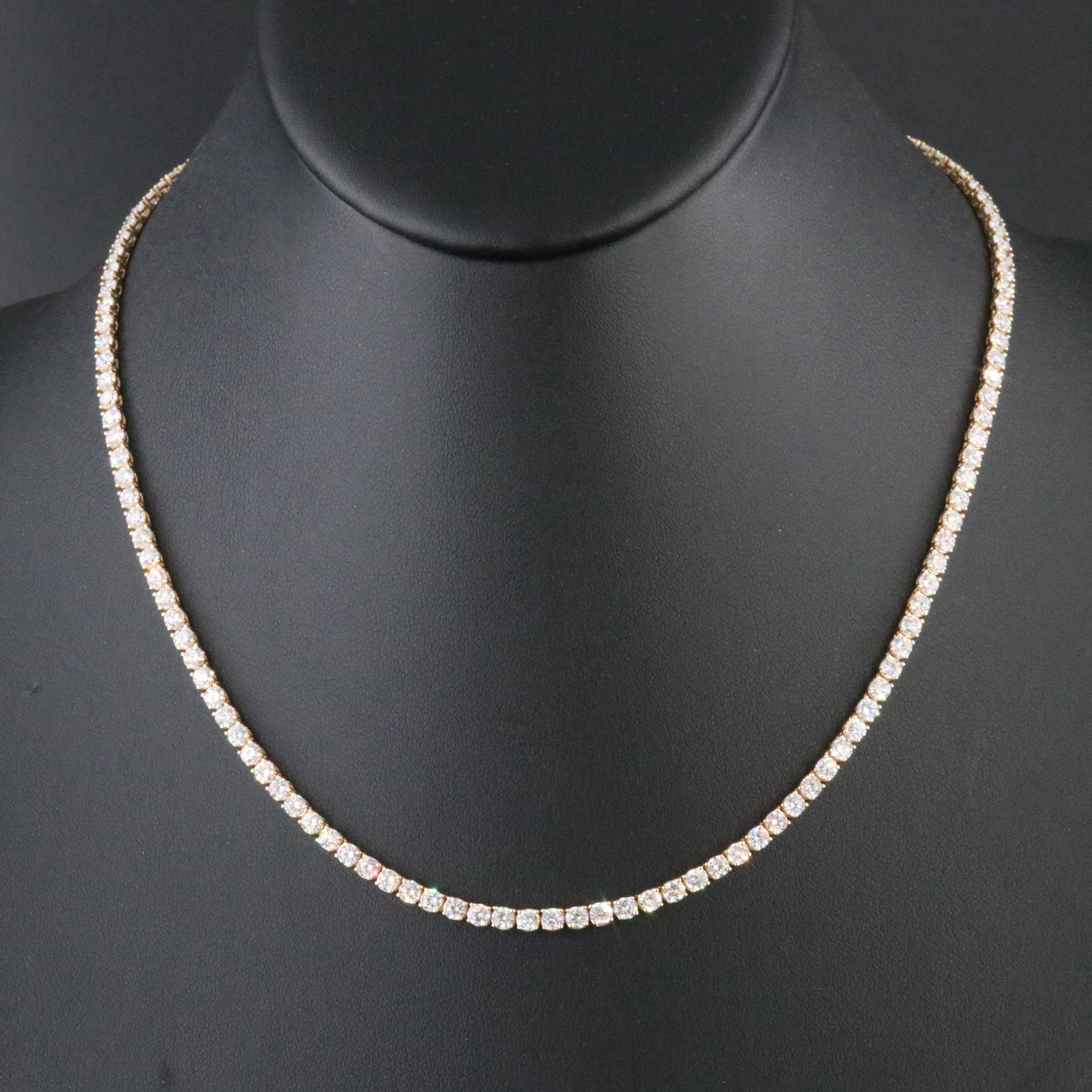 14K 11.38 CTW Lab Grown Diamond Line Necklace