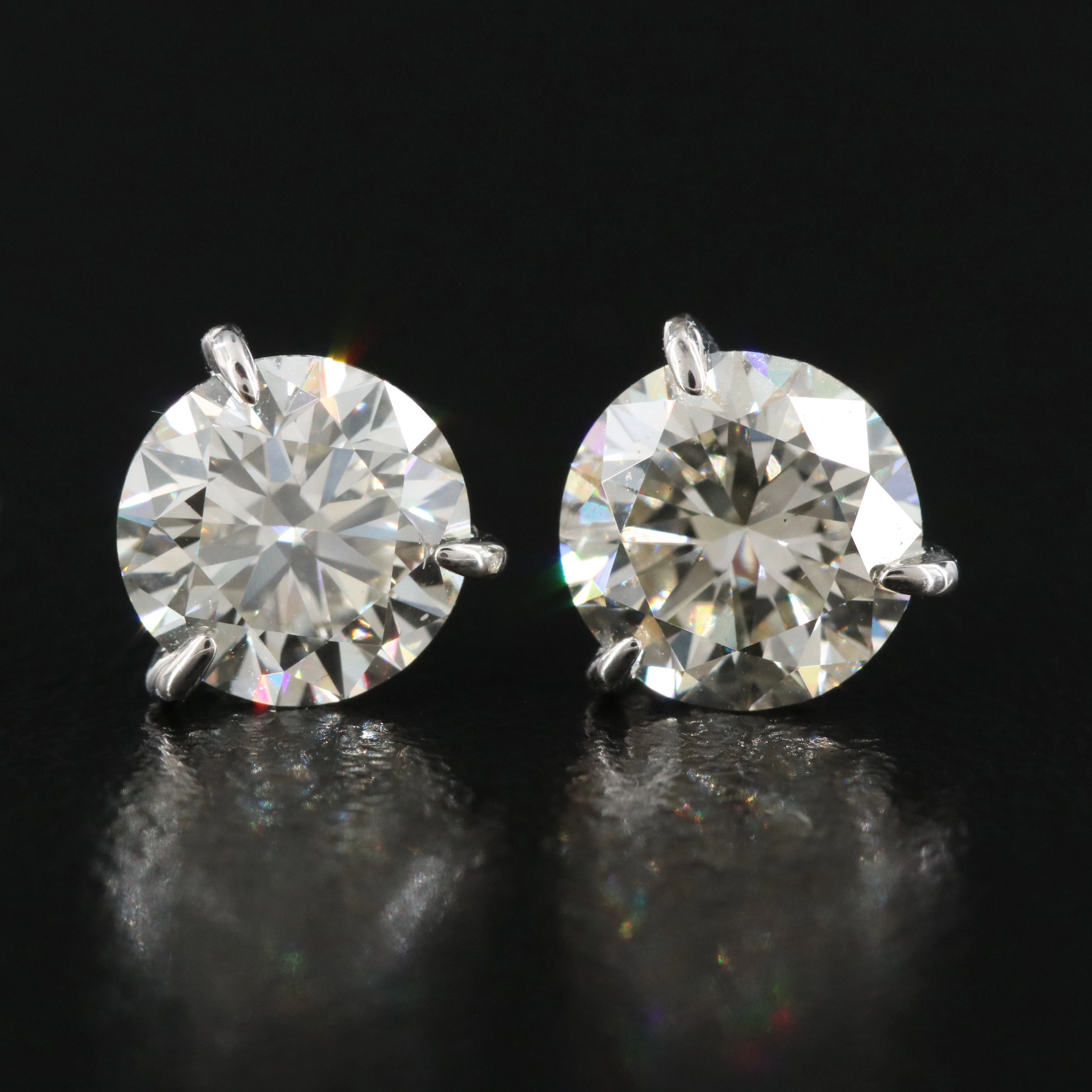 18K 1.90 CTW Lab Grown Diamond Stud Earrings