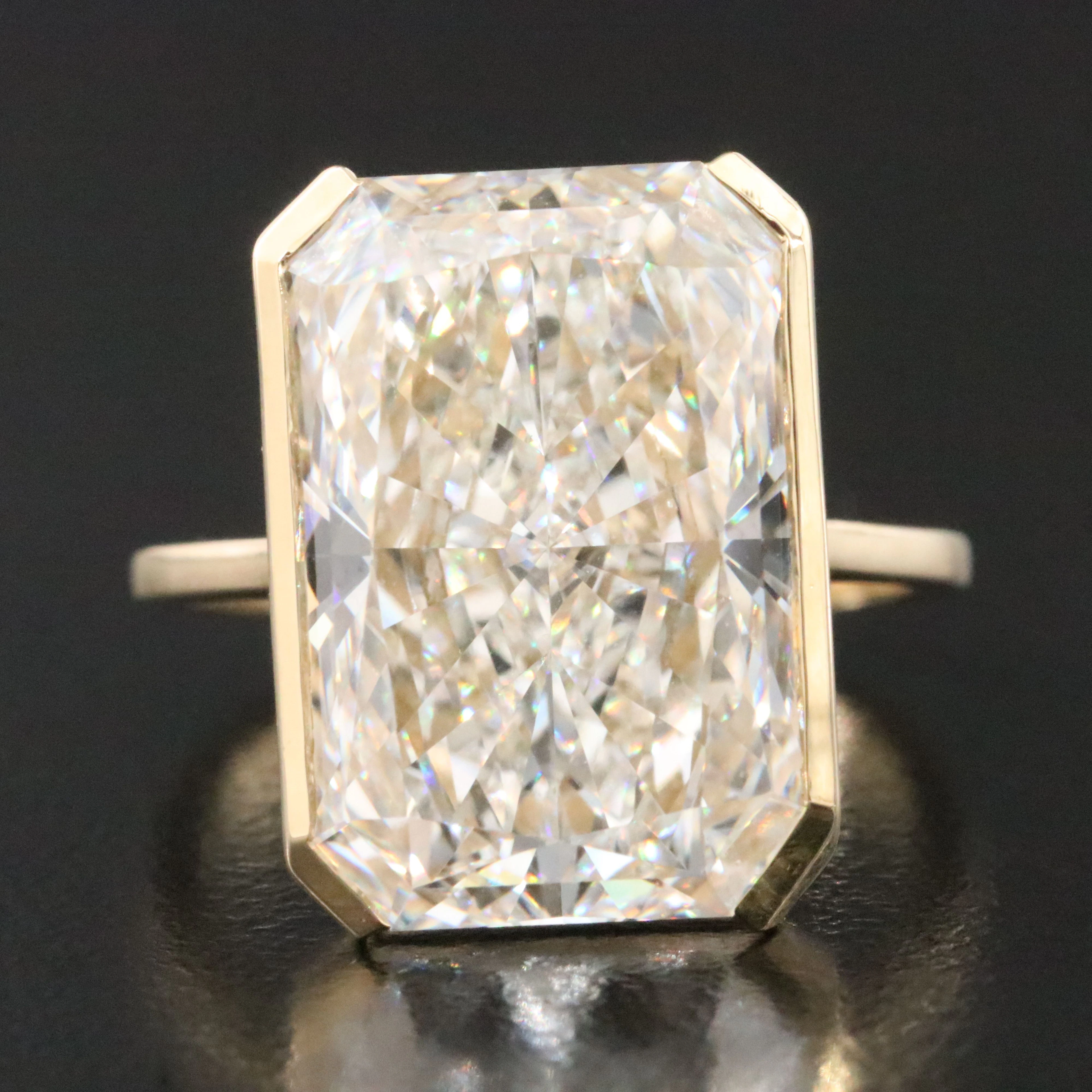 14K 10.27 CT Lab Grown Diamond Ring with IGI Report