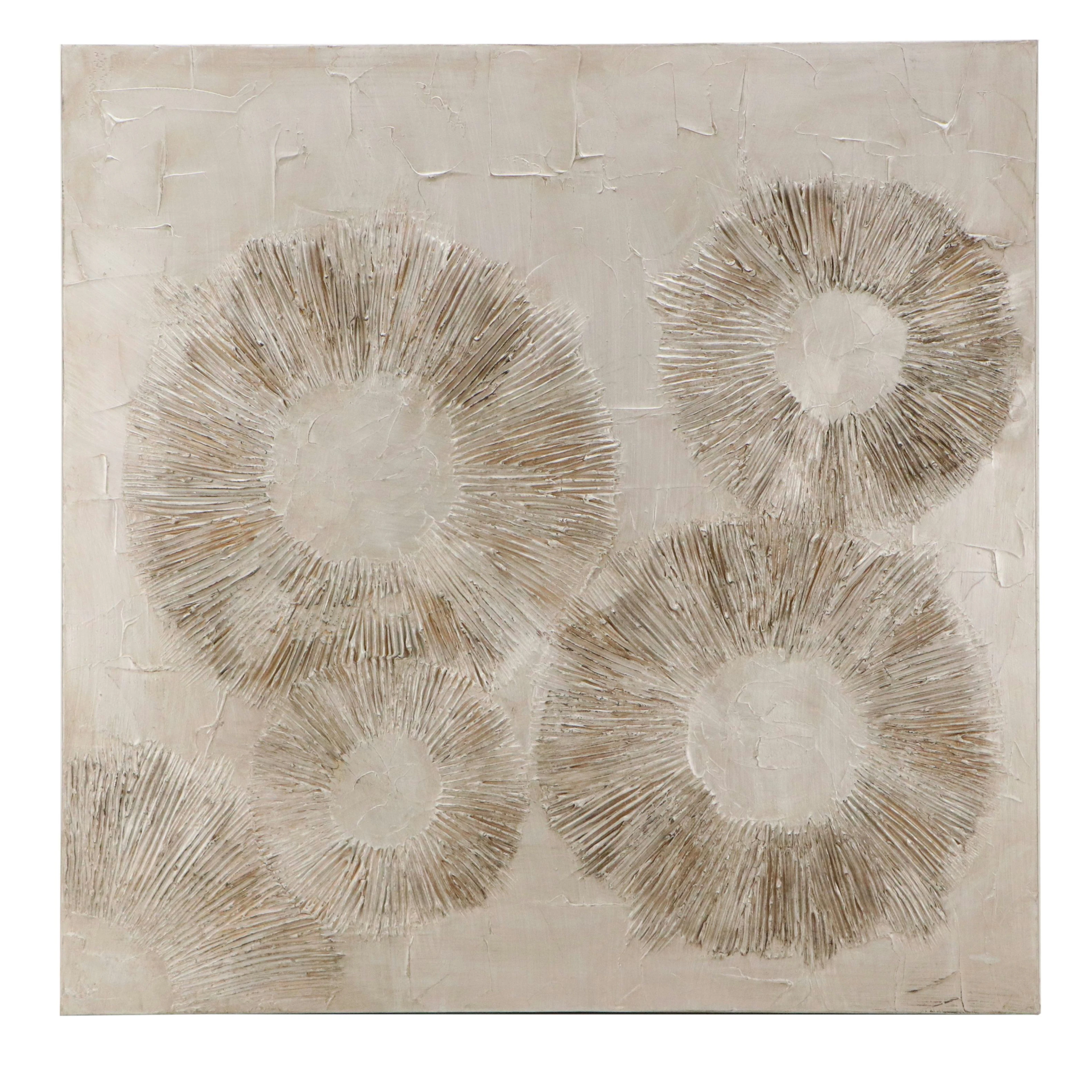 Sarah Brooke Abstracted Impasto Acrylic Painting, 21st Century