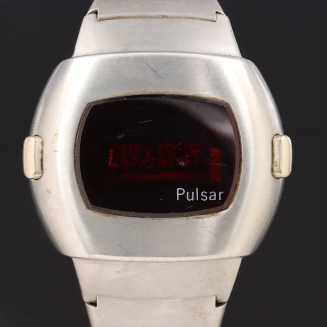 1970s Pulsar Stainless Steel L.E.D. Display Watch