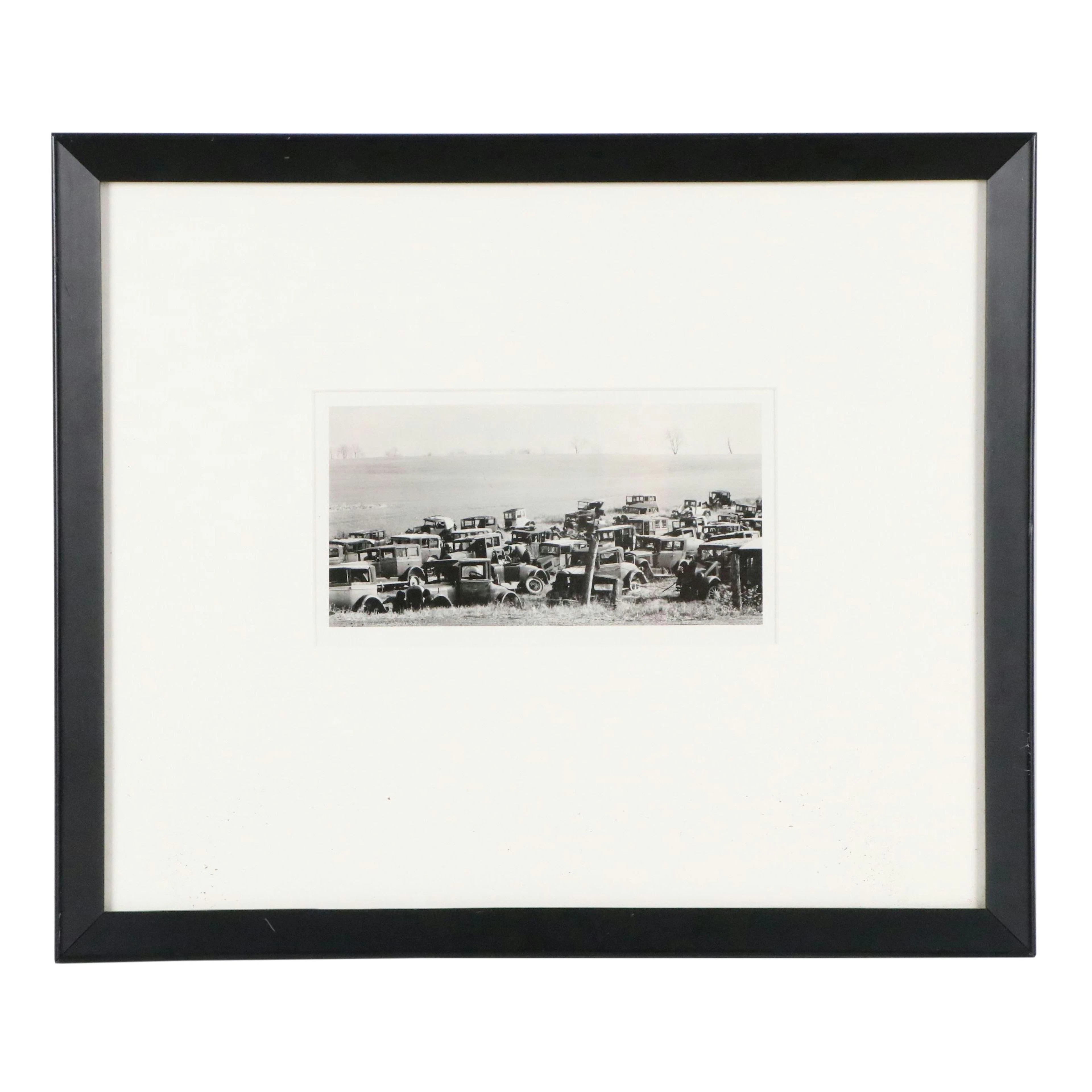 Walker Evans Silver Gelatin Print "Joe's Auto Graveyard, Pennsylvania"