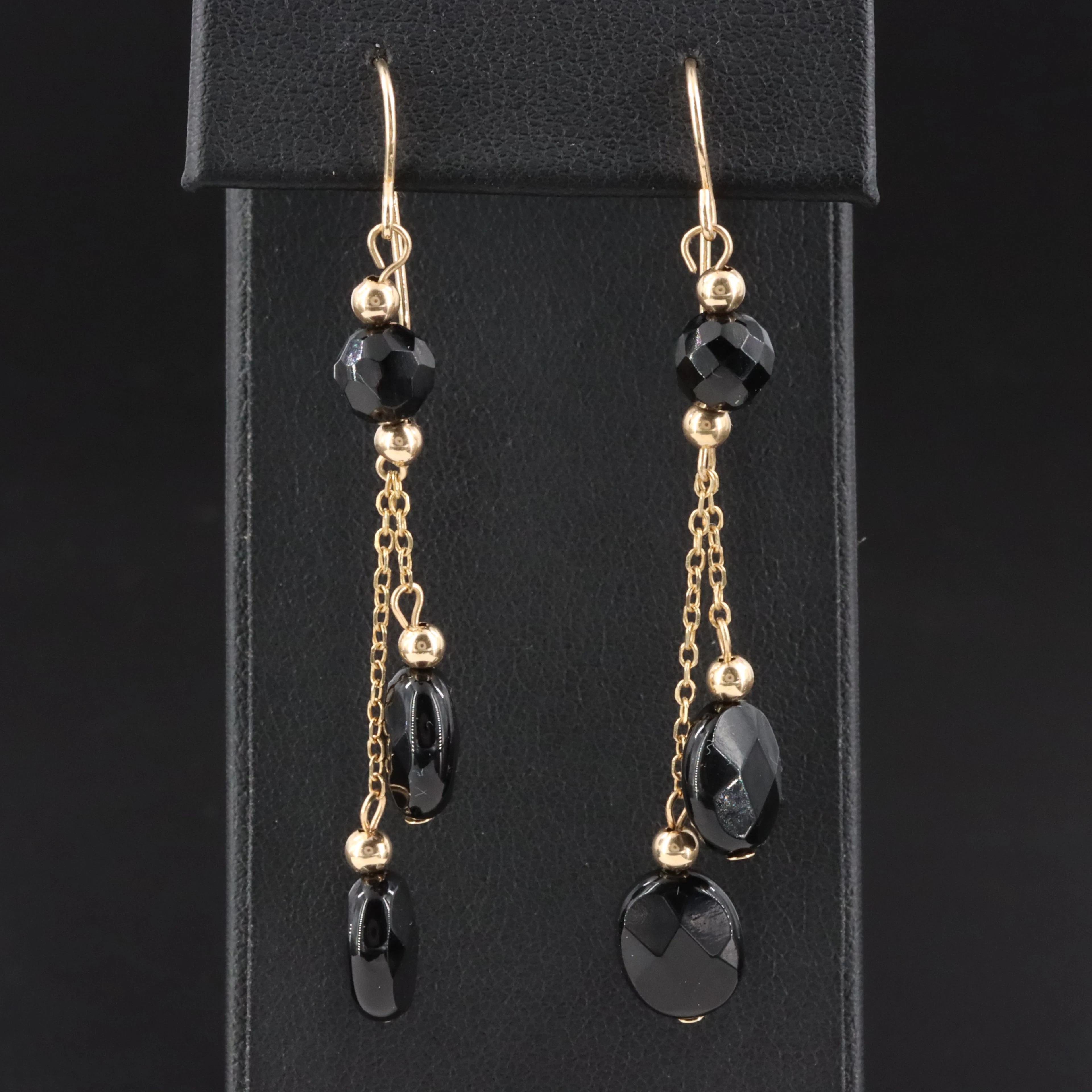 14K Black Onyx Earrings