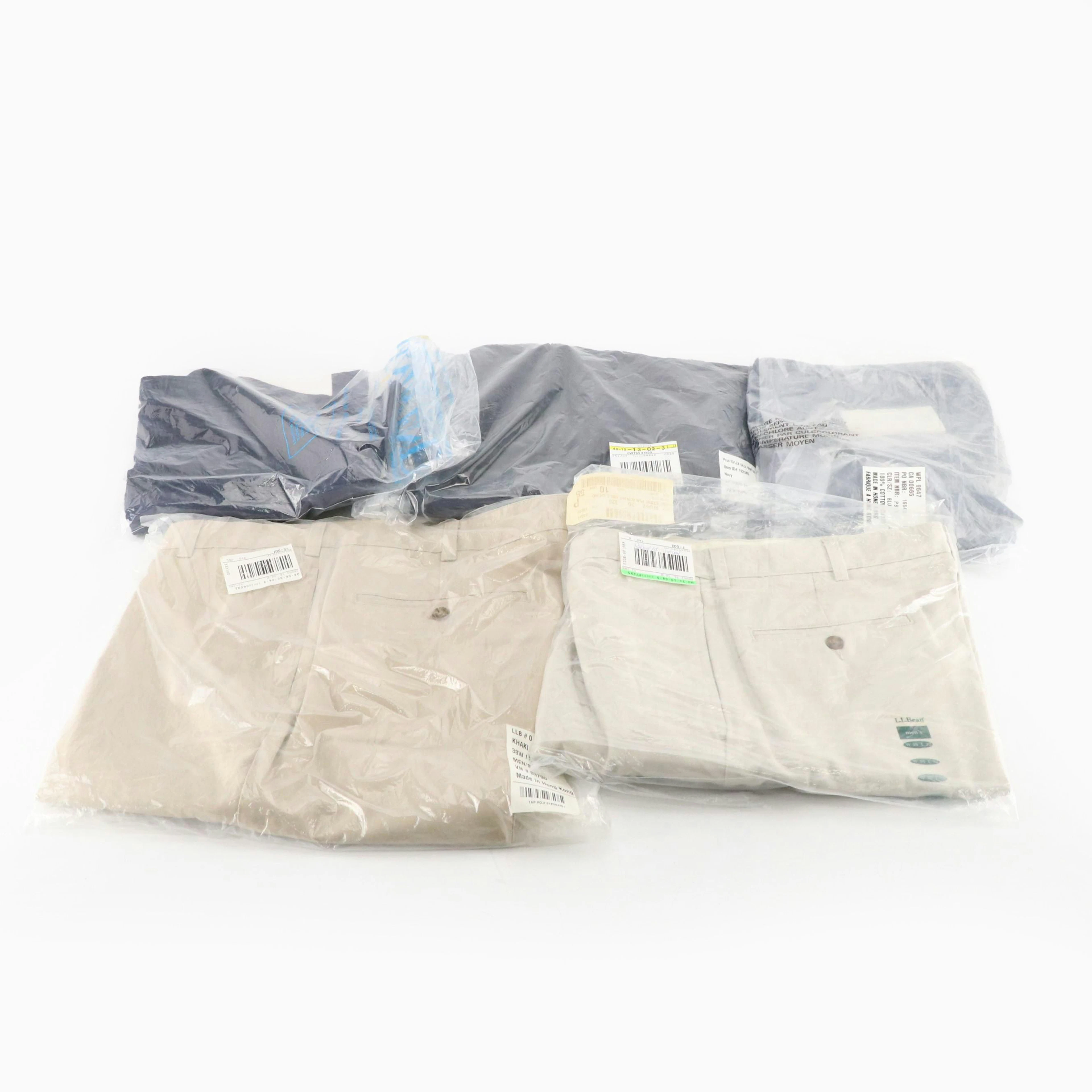 Men's L.L. Bean Natural and Classic Fit Pants W Eddie Bauer & Lands' End Shorts