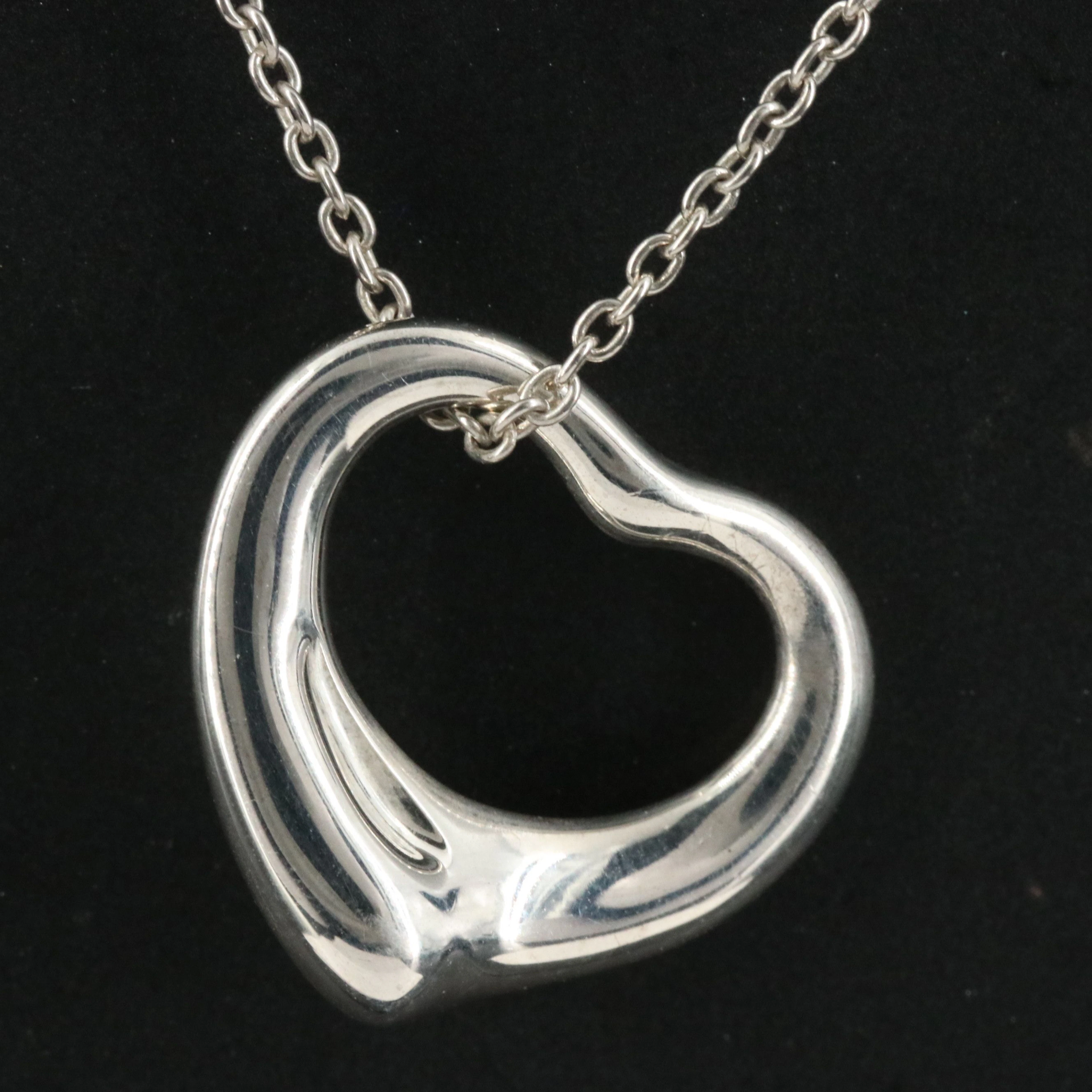 Elsa Peretti for Tiffany & Co. Sterling Open Heart Pendant Necklace