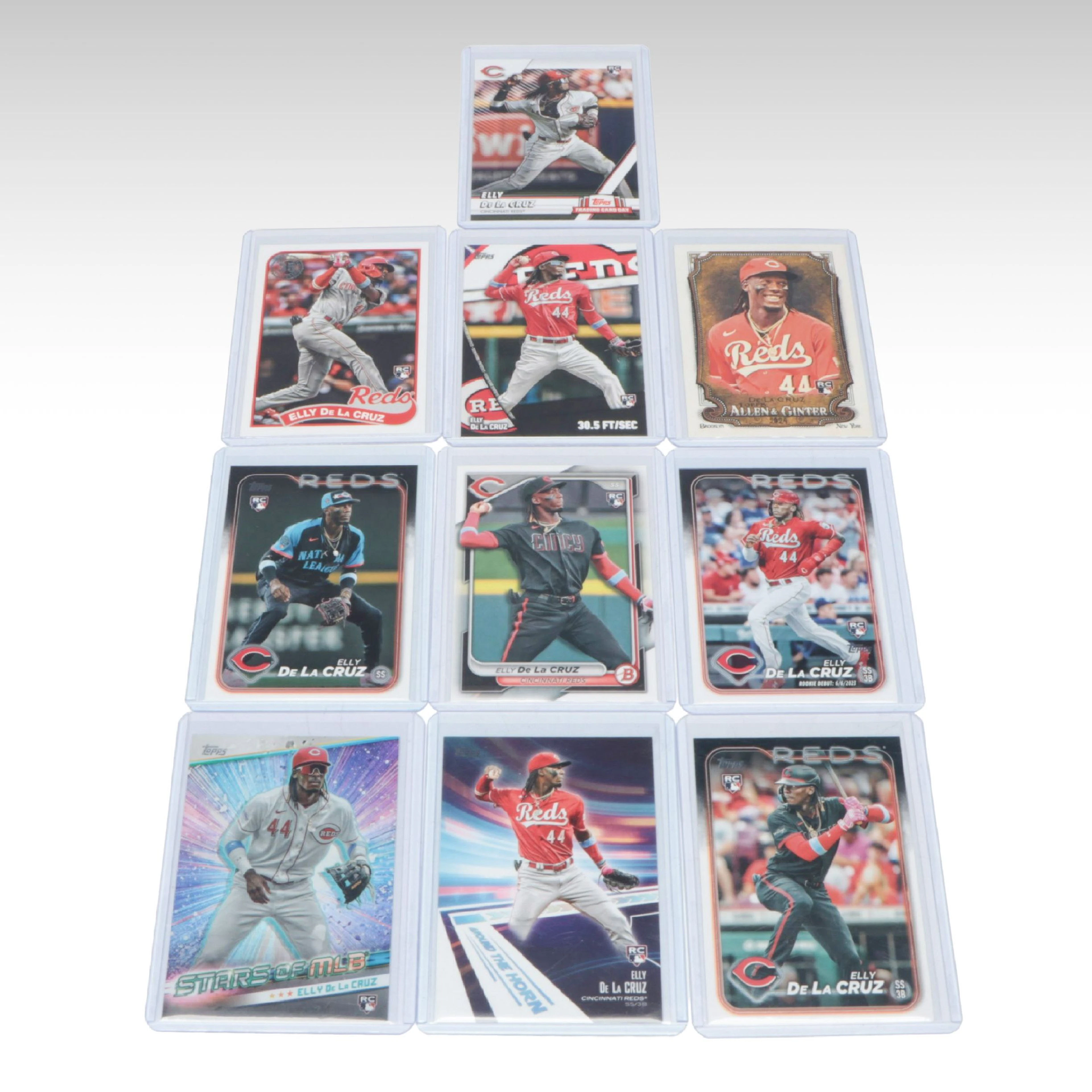 Ten Elly De La Cruz Cincinnati Reds Rookie Baseball Cards