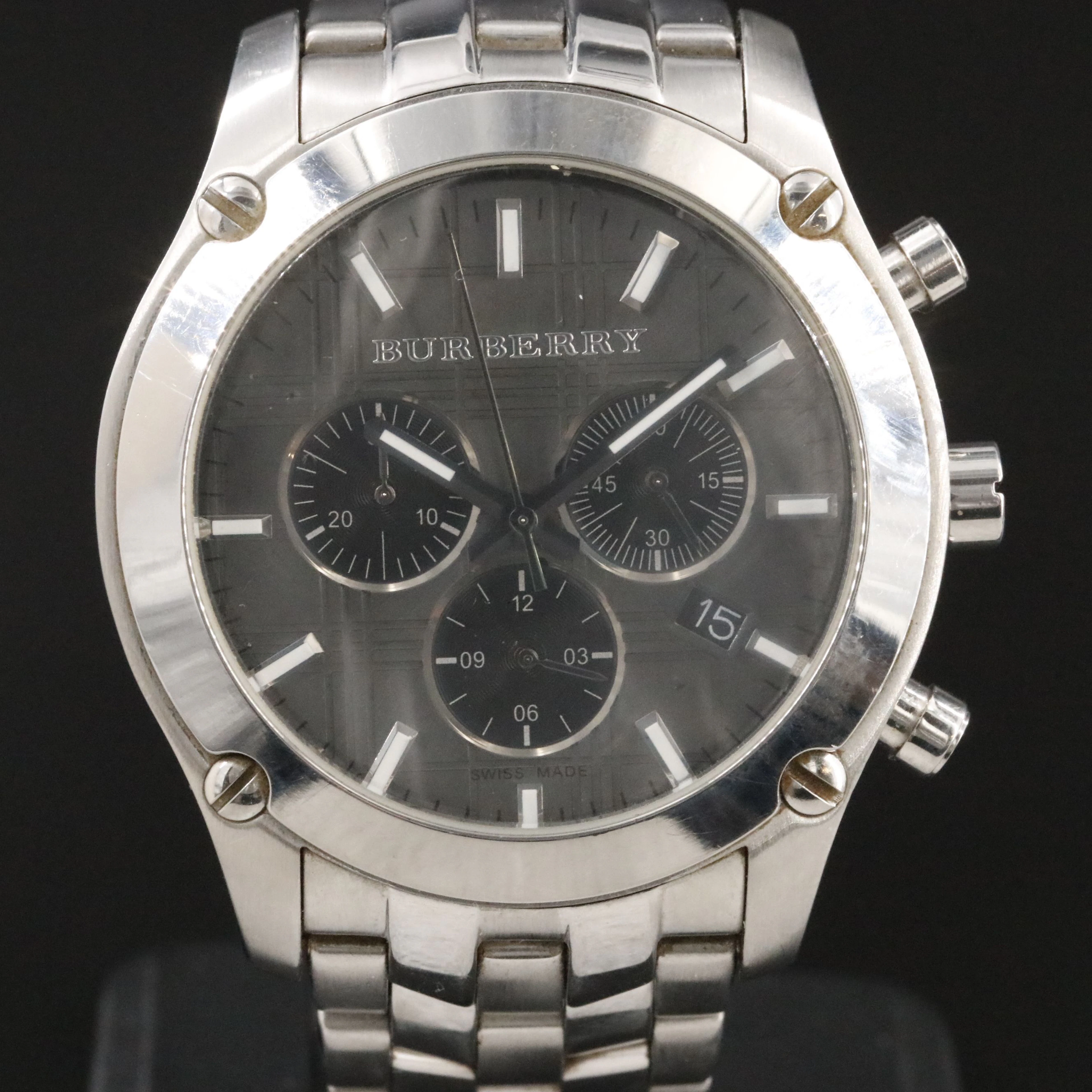 Burberry Heritage Stainless Steel Chronograph Watch