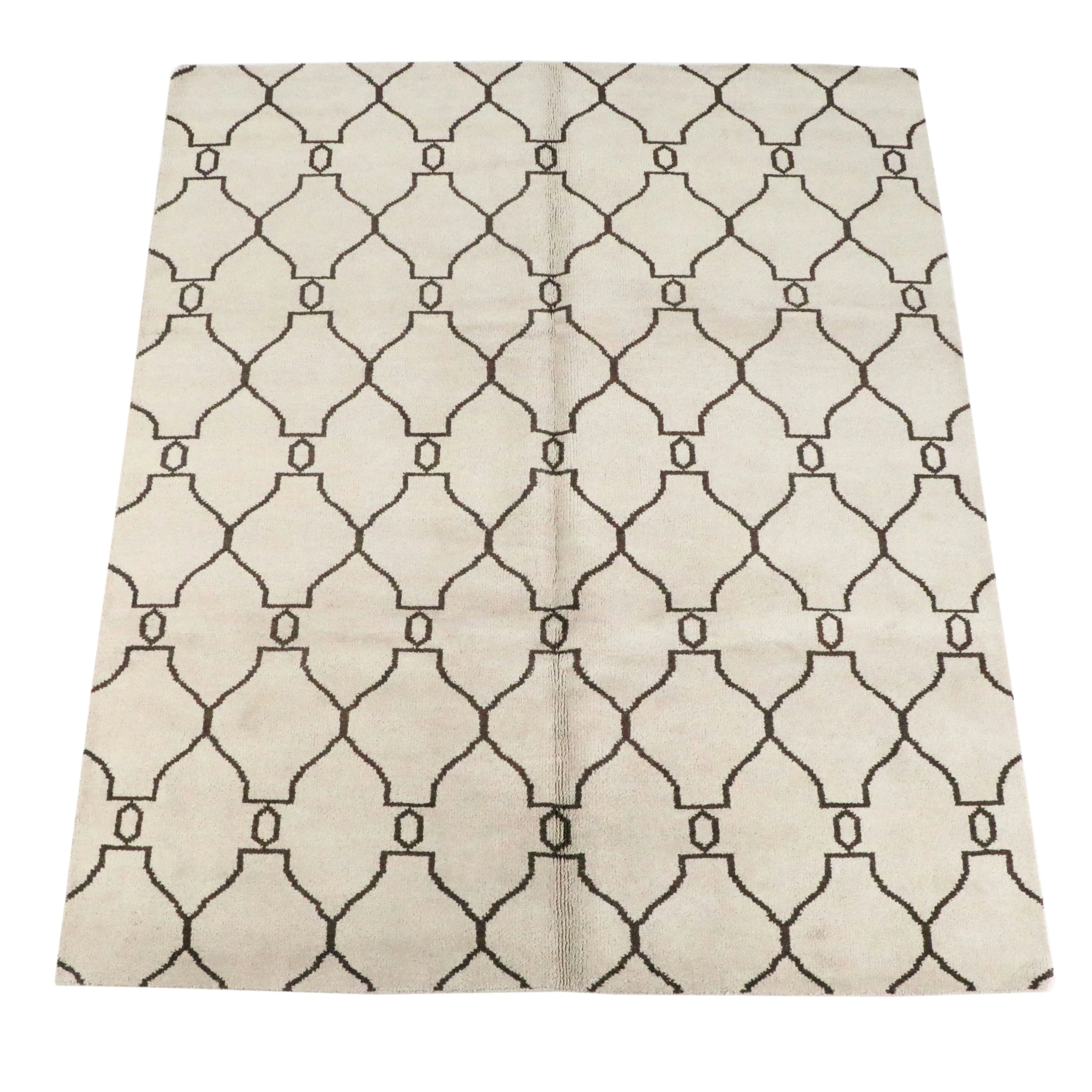 8'2 x 10' Hand-Knotted Indian Area Rug