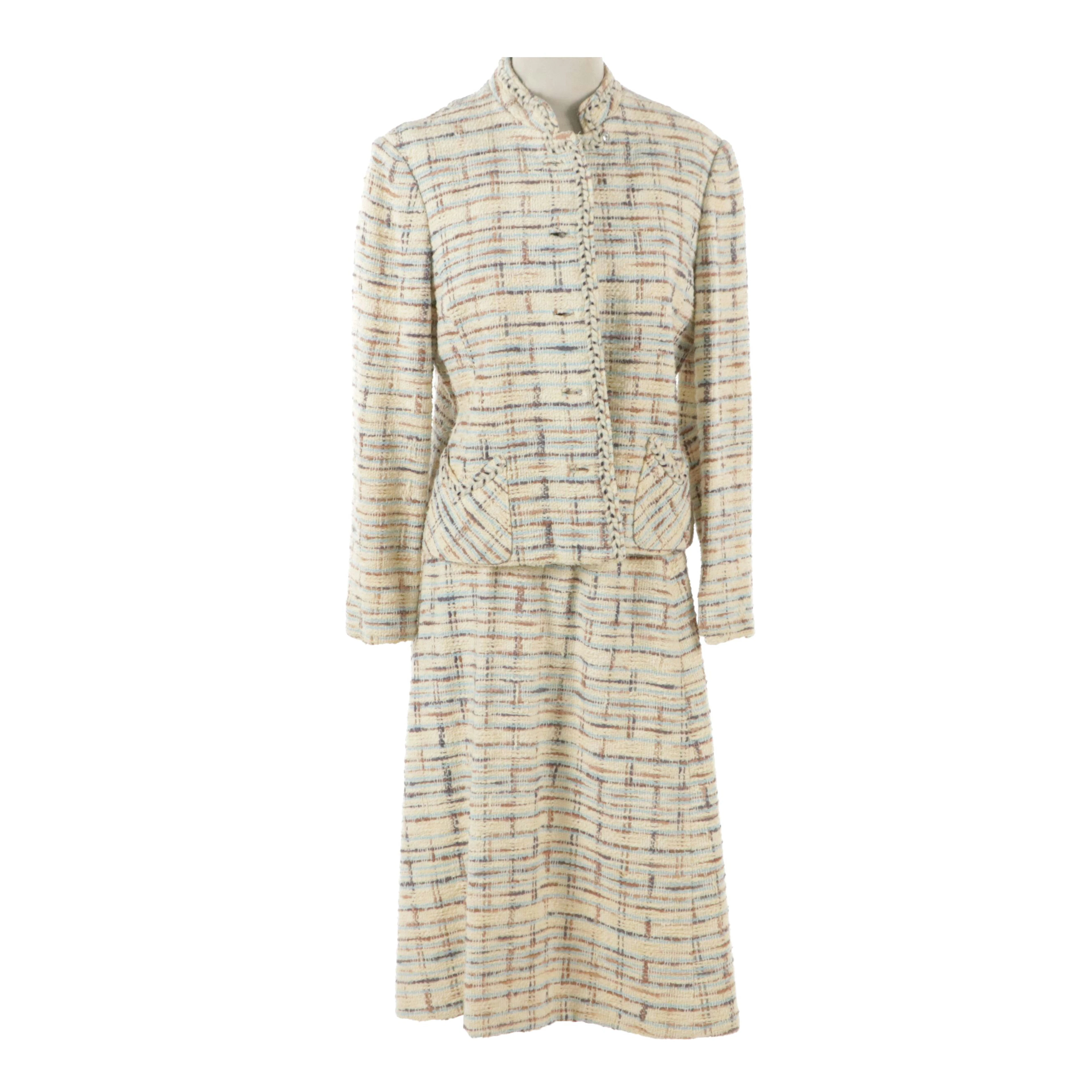 Vilano by Gerardo Livornese for Lillie Rubin Bouclé Tweed Set and DeLiso Pumps