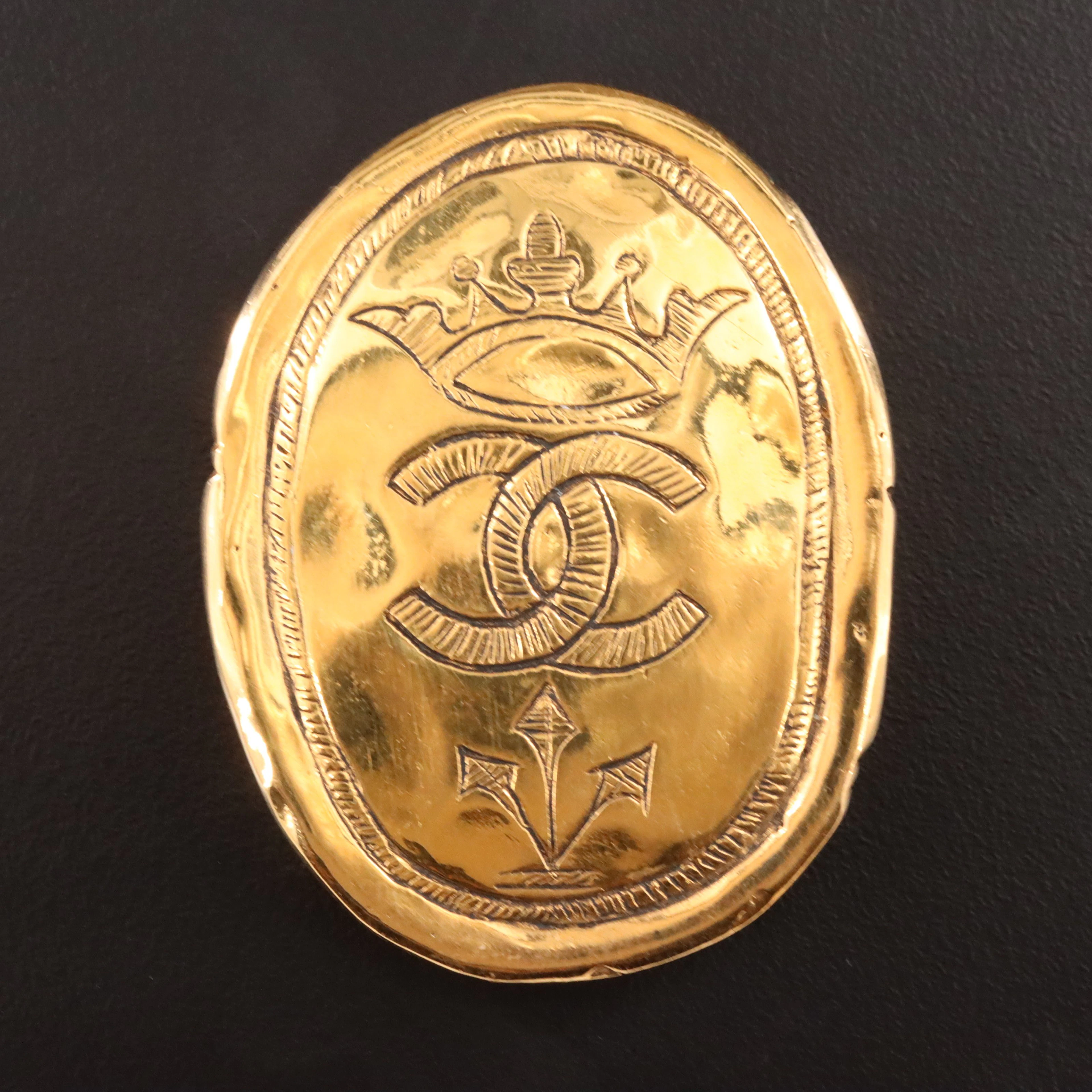 Chanel CC Crown Brooch 1989