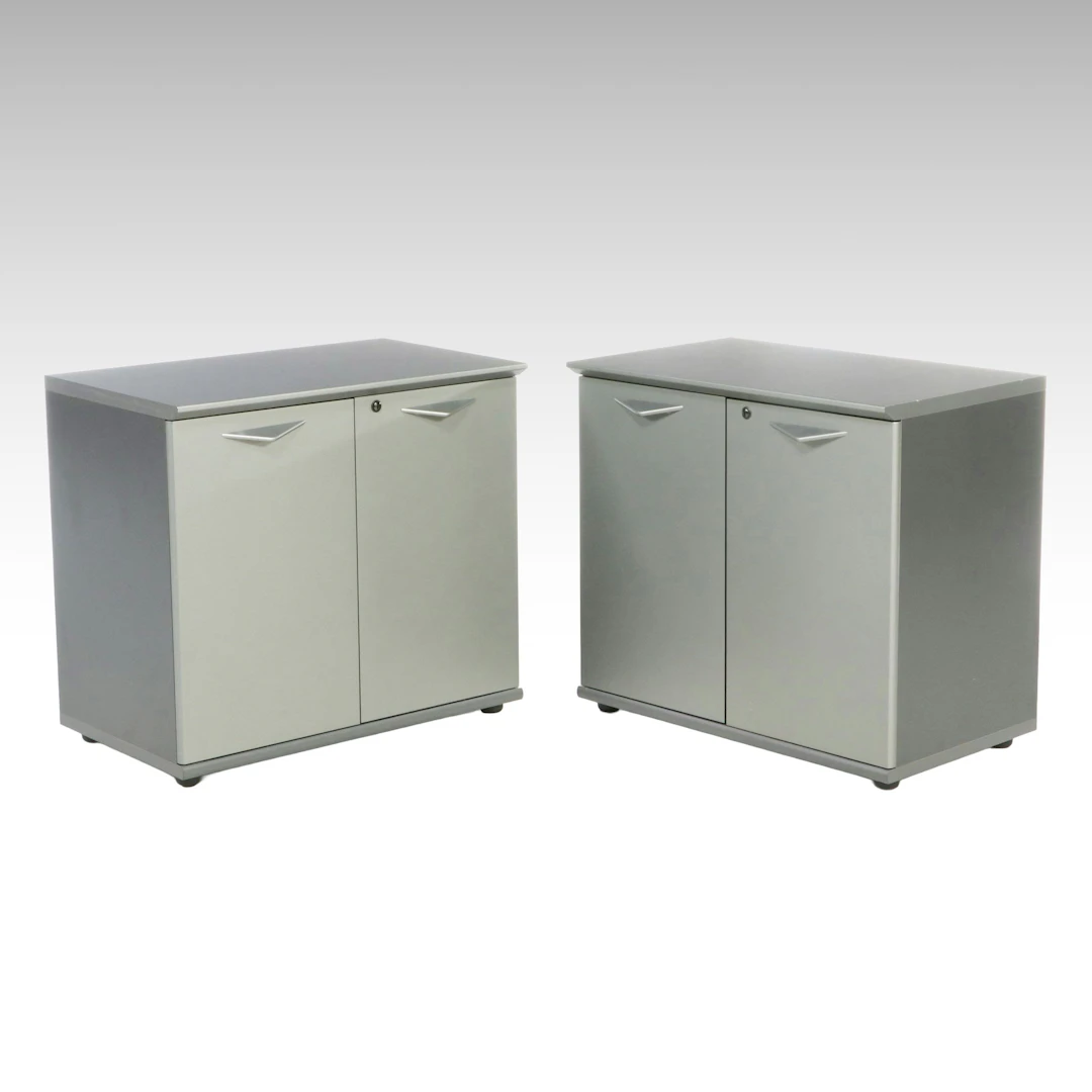 Pair of Gautier French Modern Laminate Cabinets