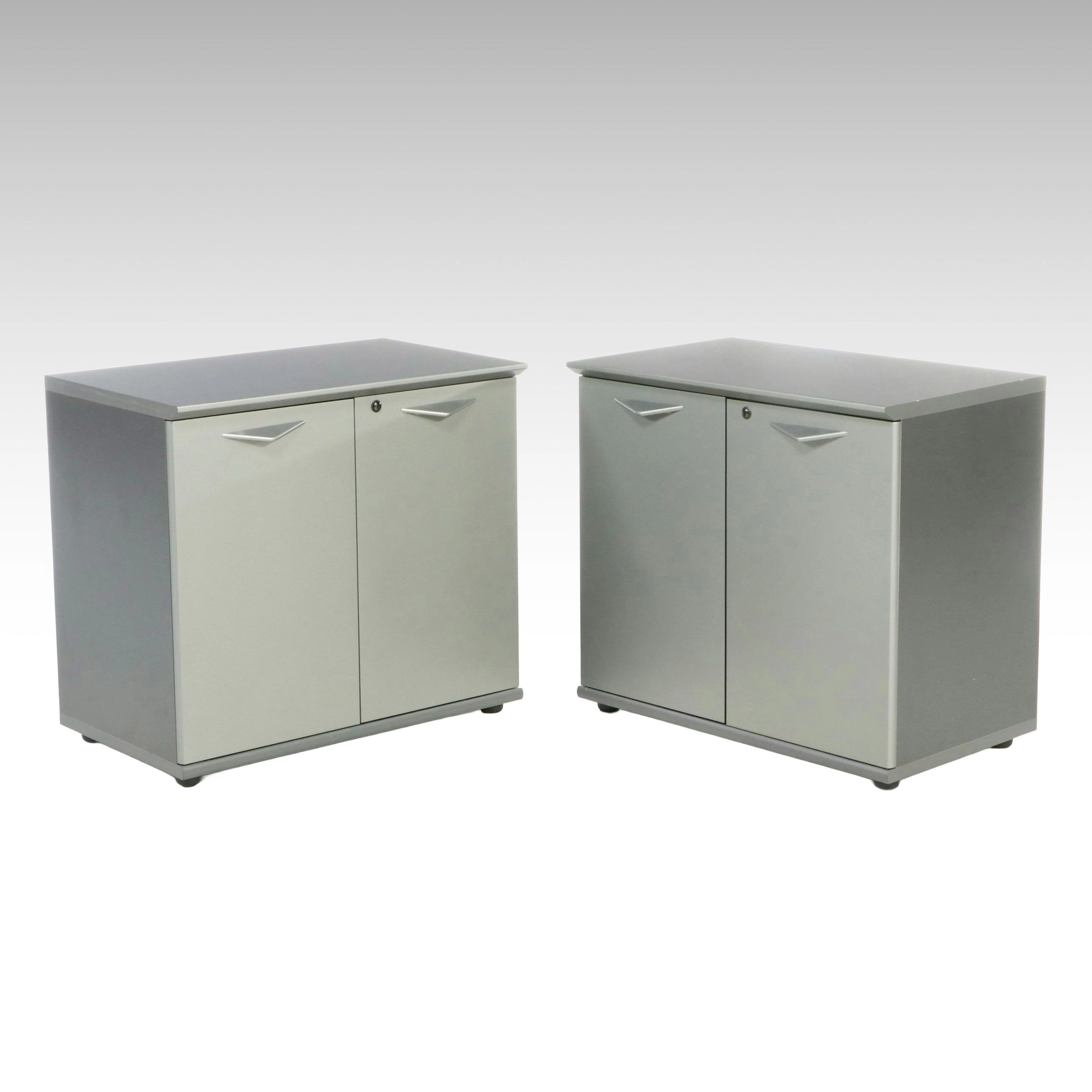 Pair of Gautier French Modern Laminate Cabinets