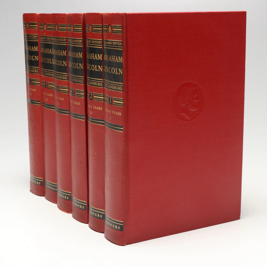 Sangamon Edition "Abraham Lincoln" by Carl Sandburg 6-Volume Set, Mid-20th C.