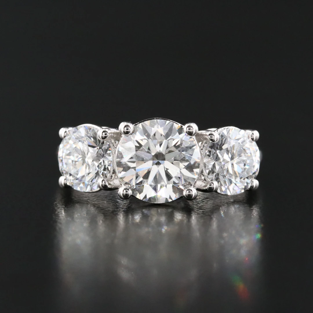 14K 4.01 CTW Lab Grown Diamond Ring with IGI Report and IGI Online Reports