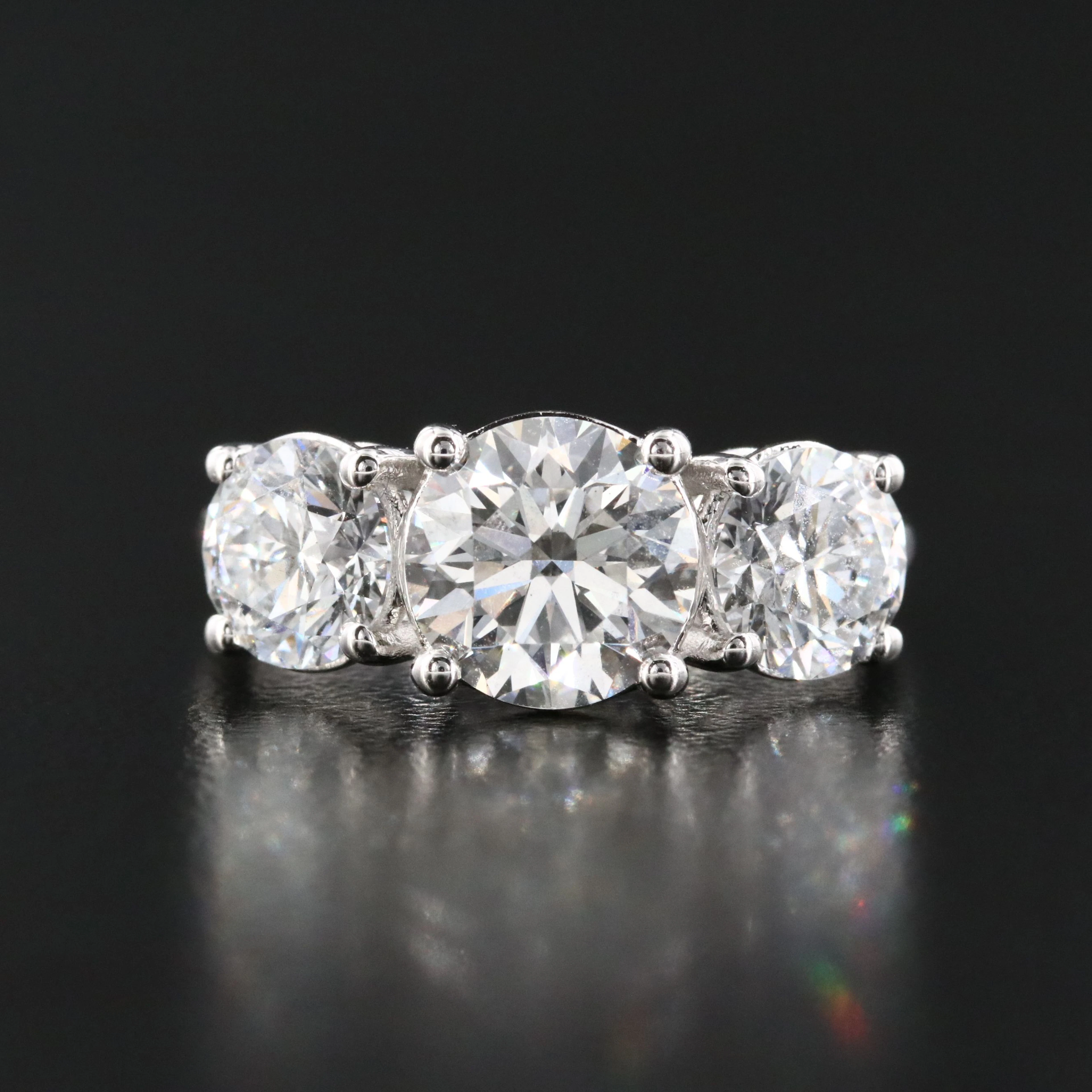 14K 4.01 CTW Lab Grown Diamond Ring with IGI Report and IGI Online Reports