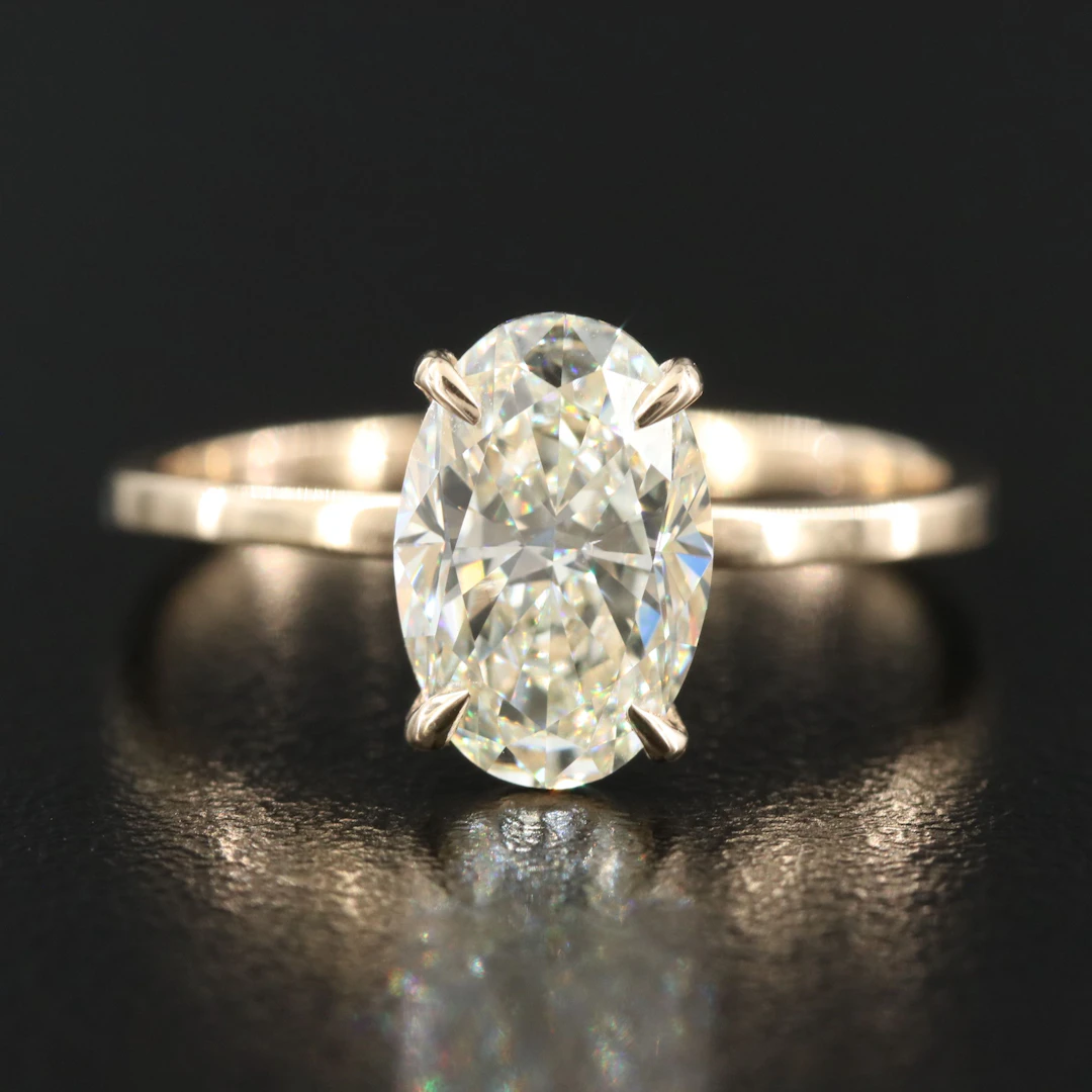 14K 2.01 CT Diamond Solitaire Ring with IGI Report