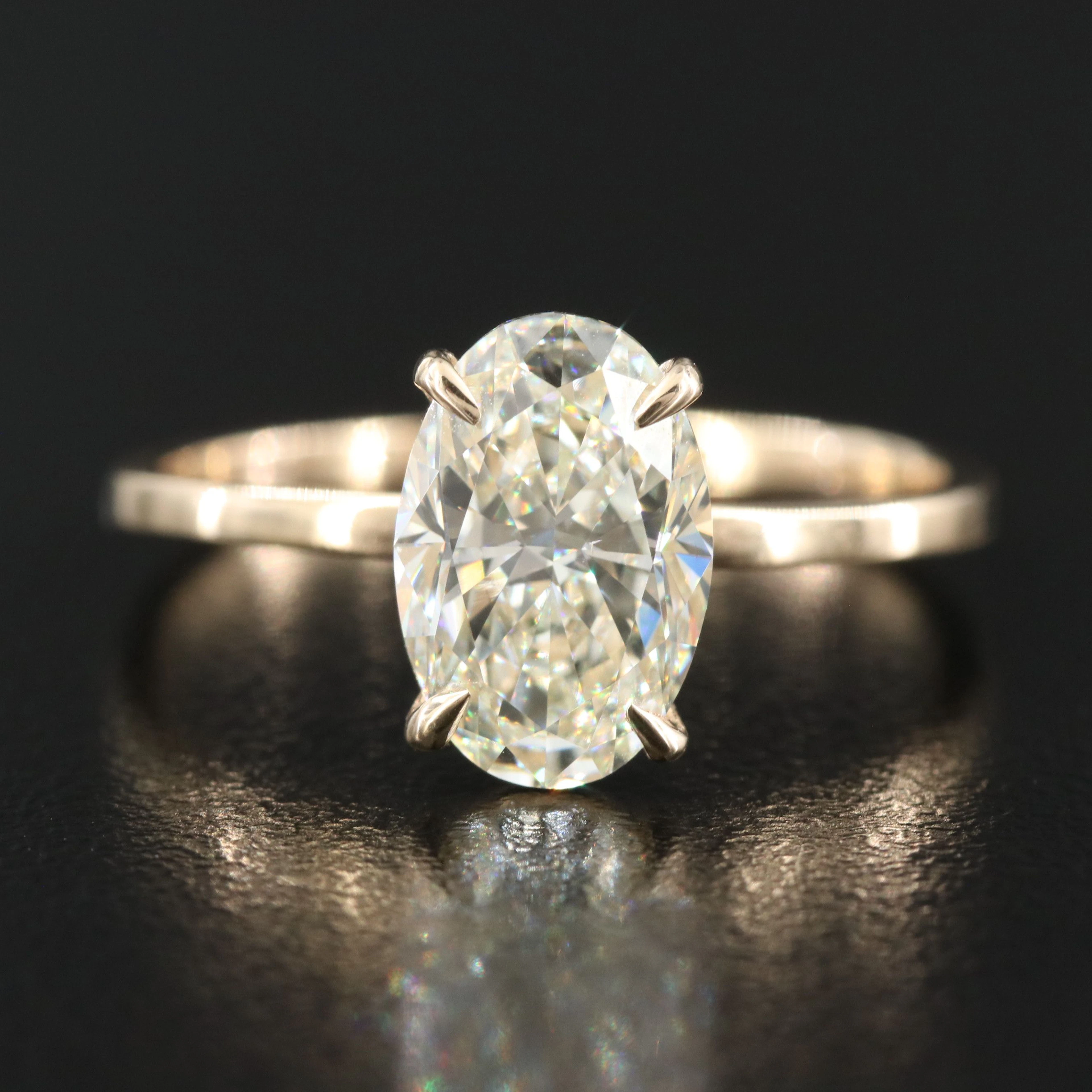 14K 2.01 CT Diamond Solitaire Ring with IGI Report
