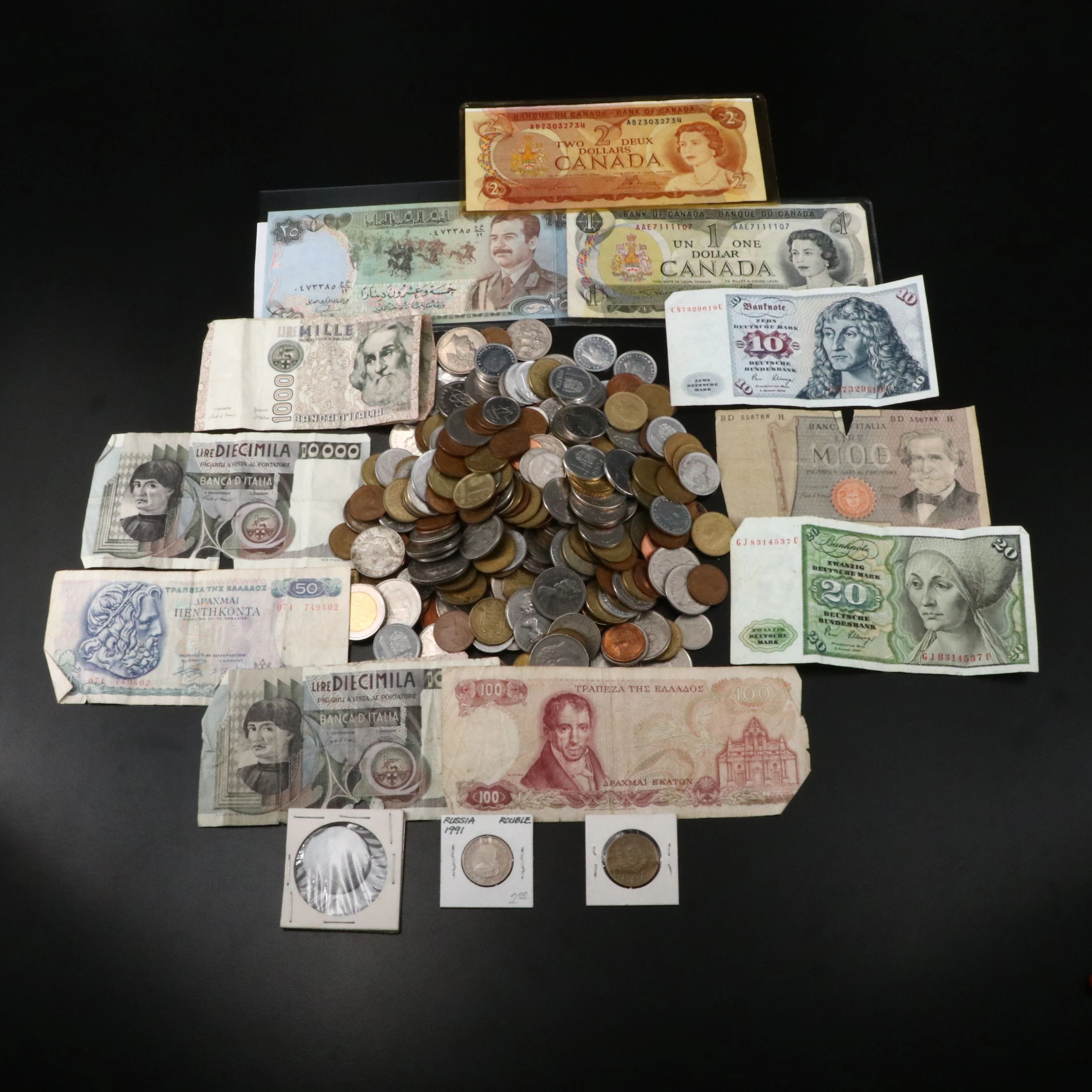 Collection of Foreign Coins and Currency