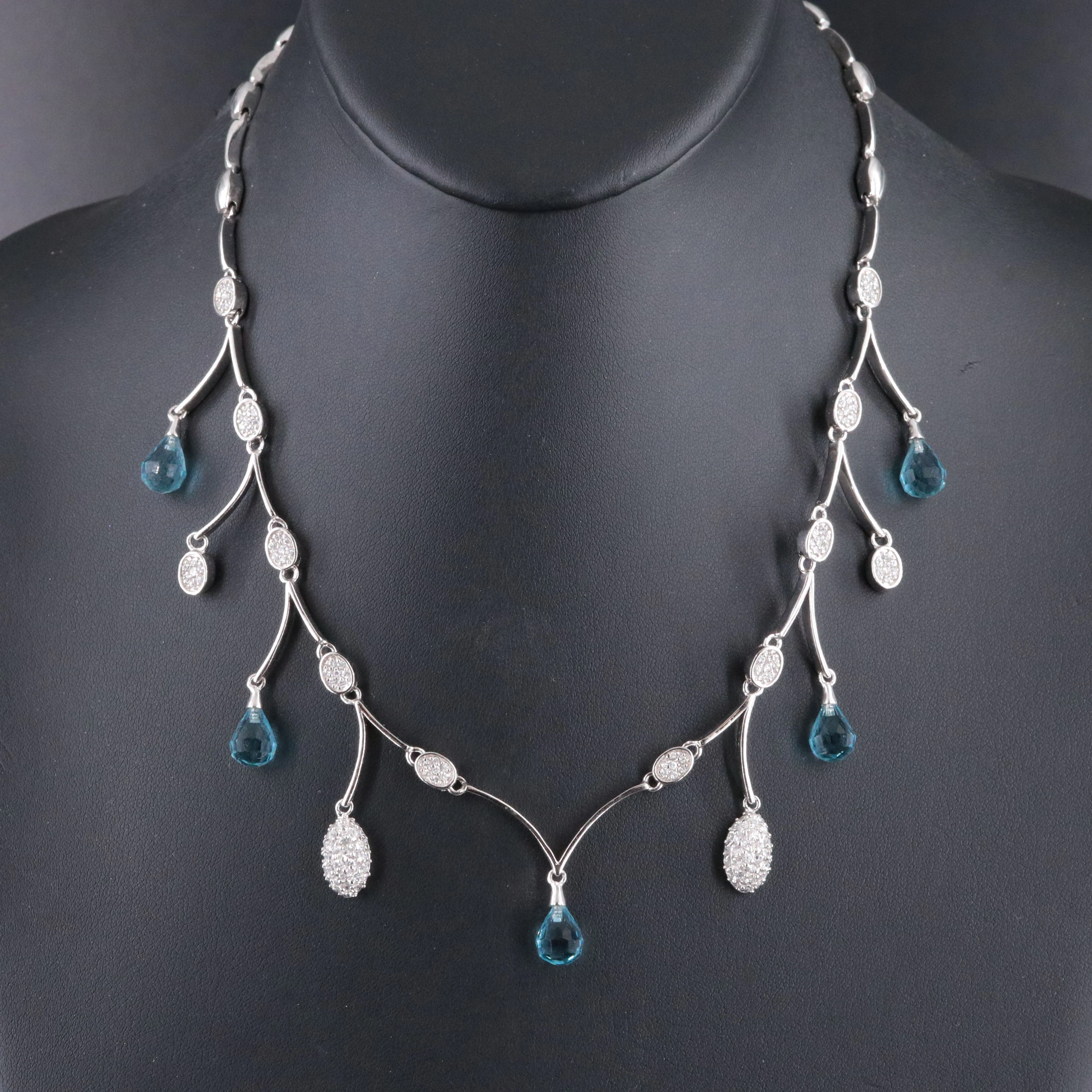 Sterling Crystal and CZ Necklace