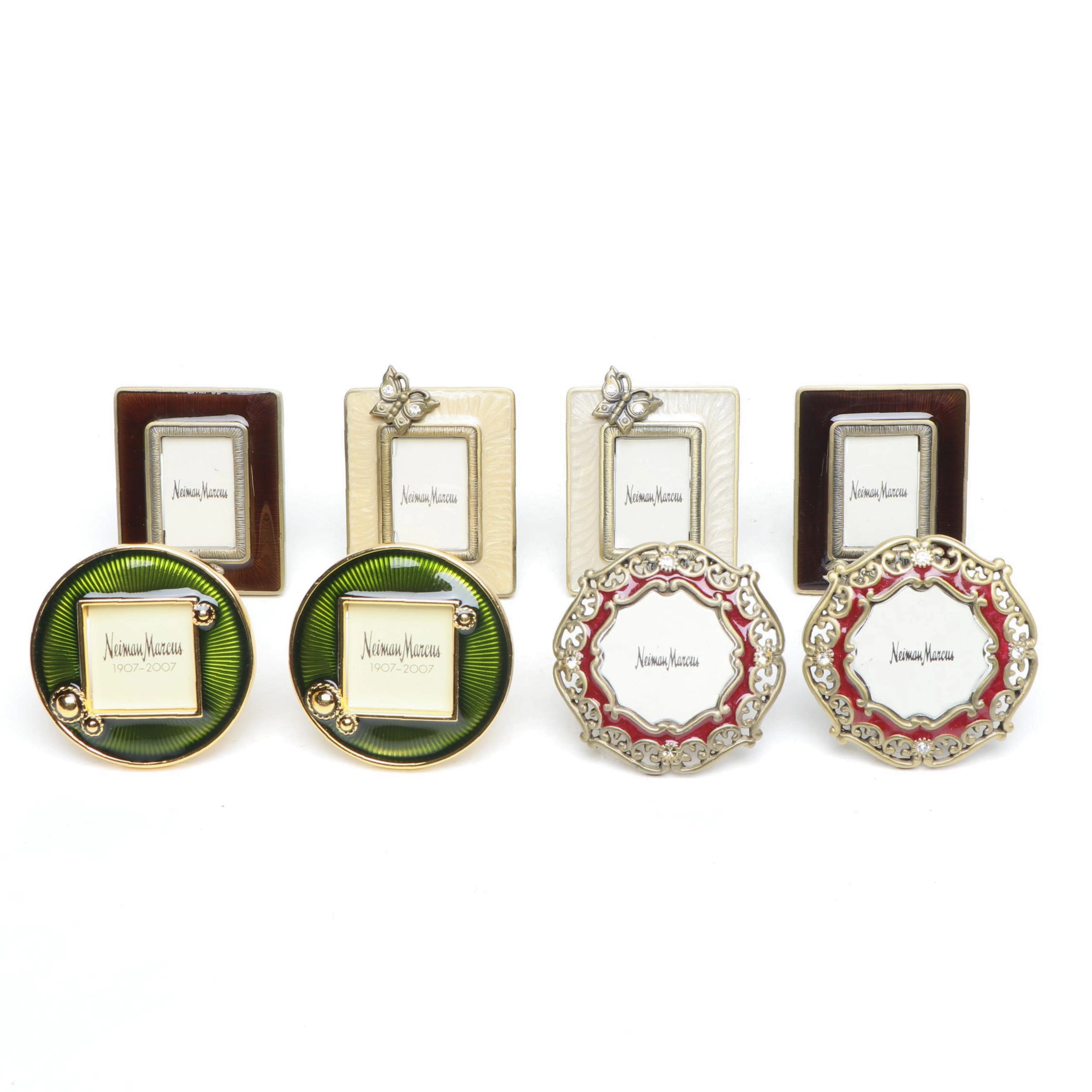 Jay Strongwater For Neiman Marcus Embellished Enameled Frames