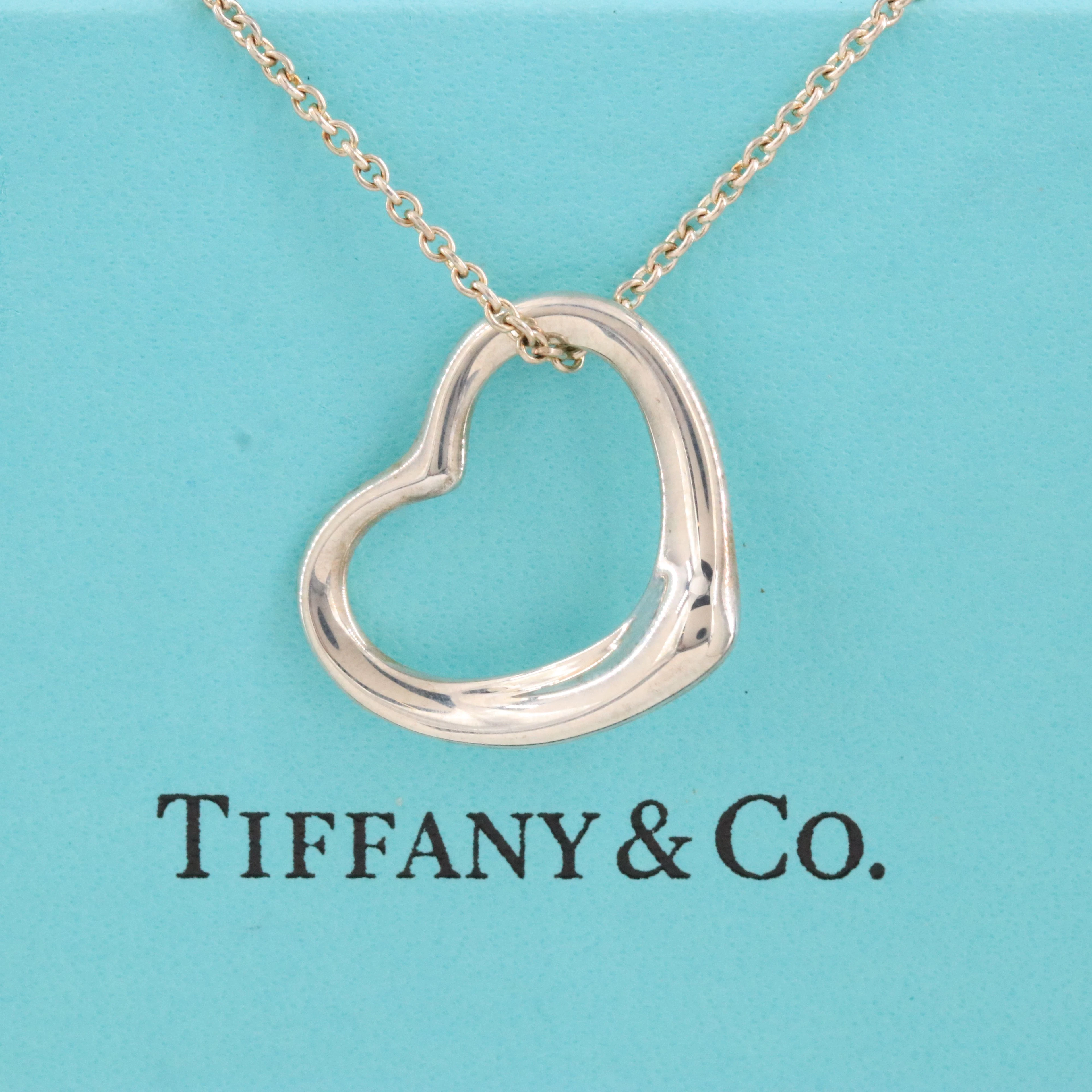 Elsa Peretti for Tiffany & Co. Sterling Open Heart Necklace