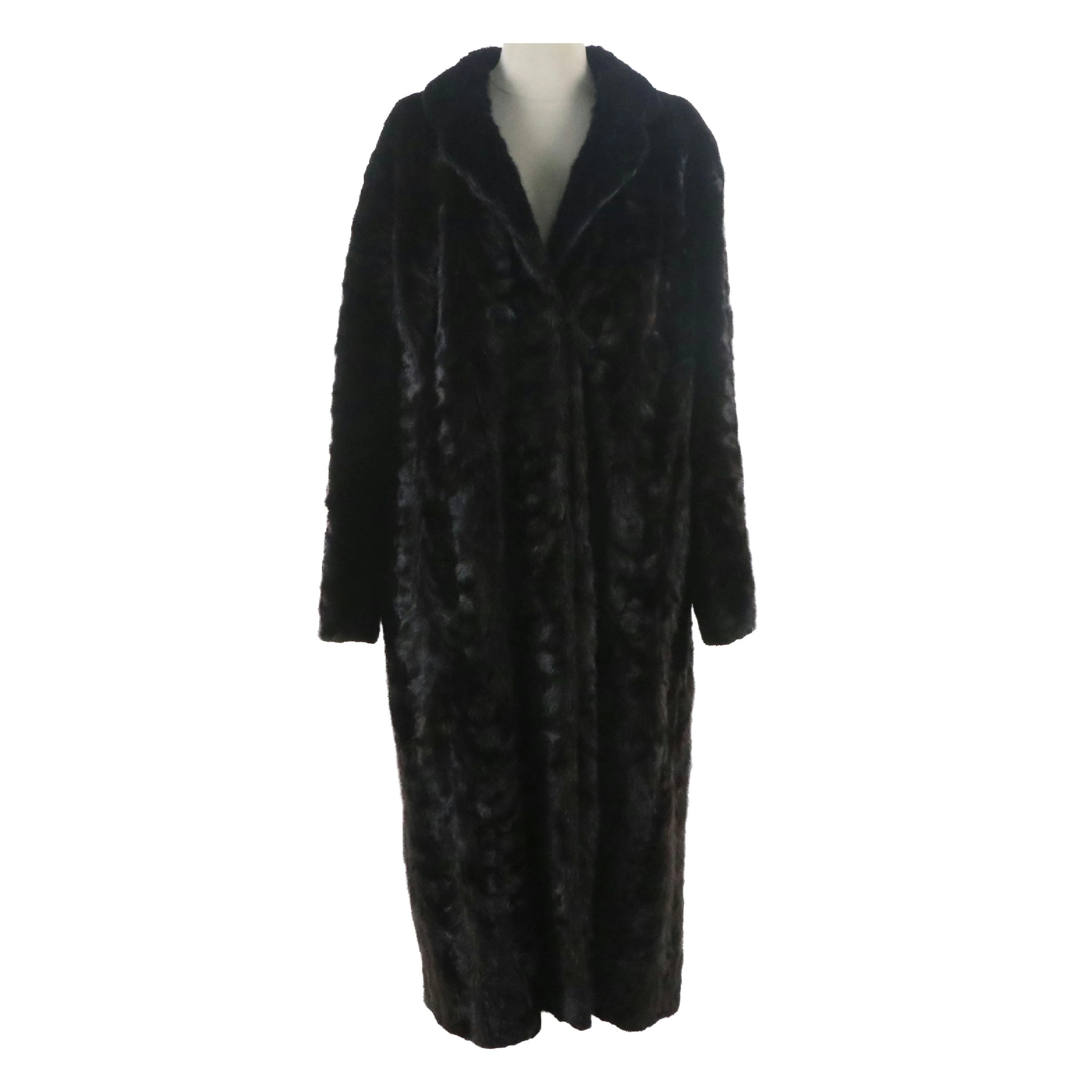 Pieced Mink Paw Fur Coat, Vintage