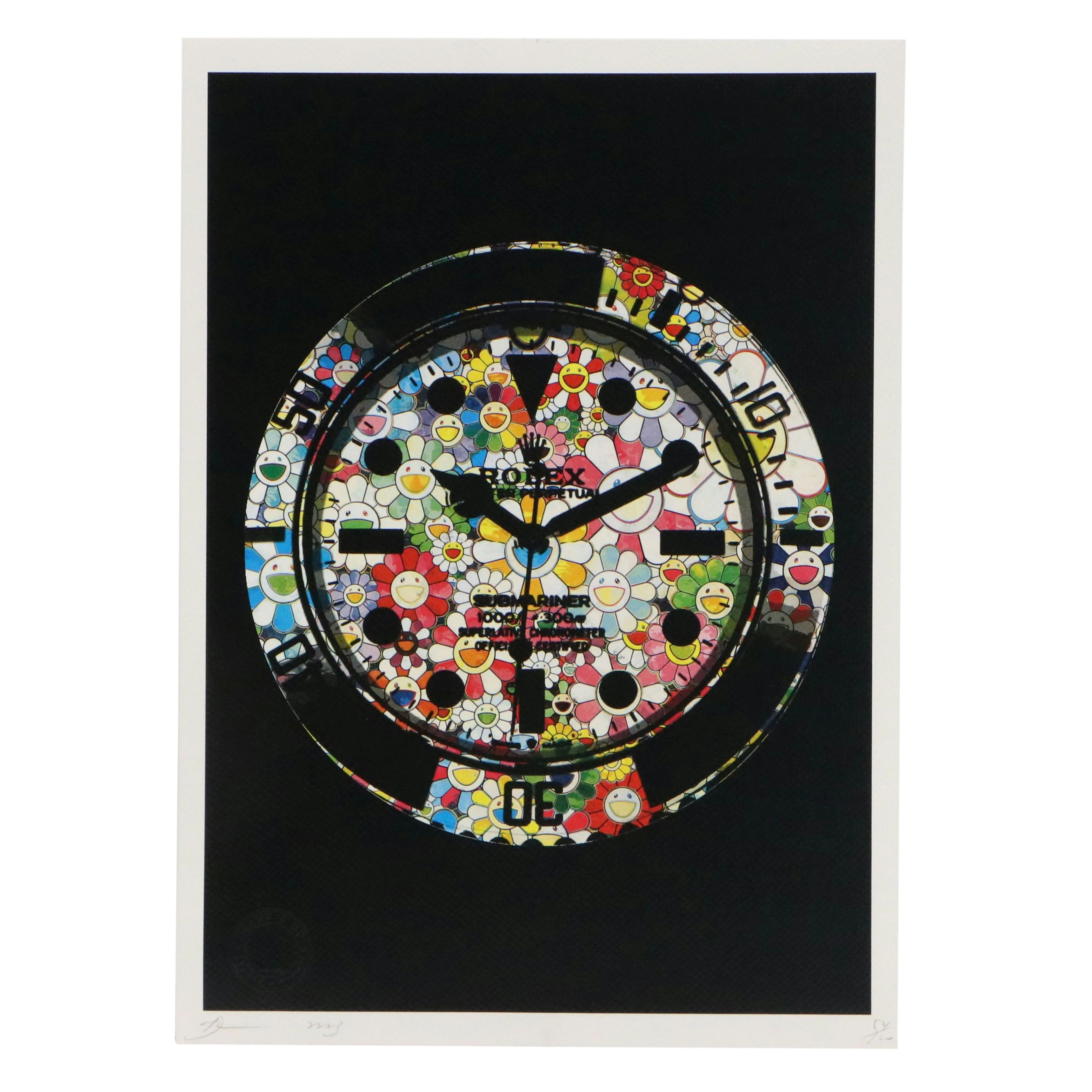 Death NYC Pop Art Digital Collage Featuring Takashi Murakami x Rolex, 2023