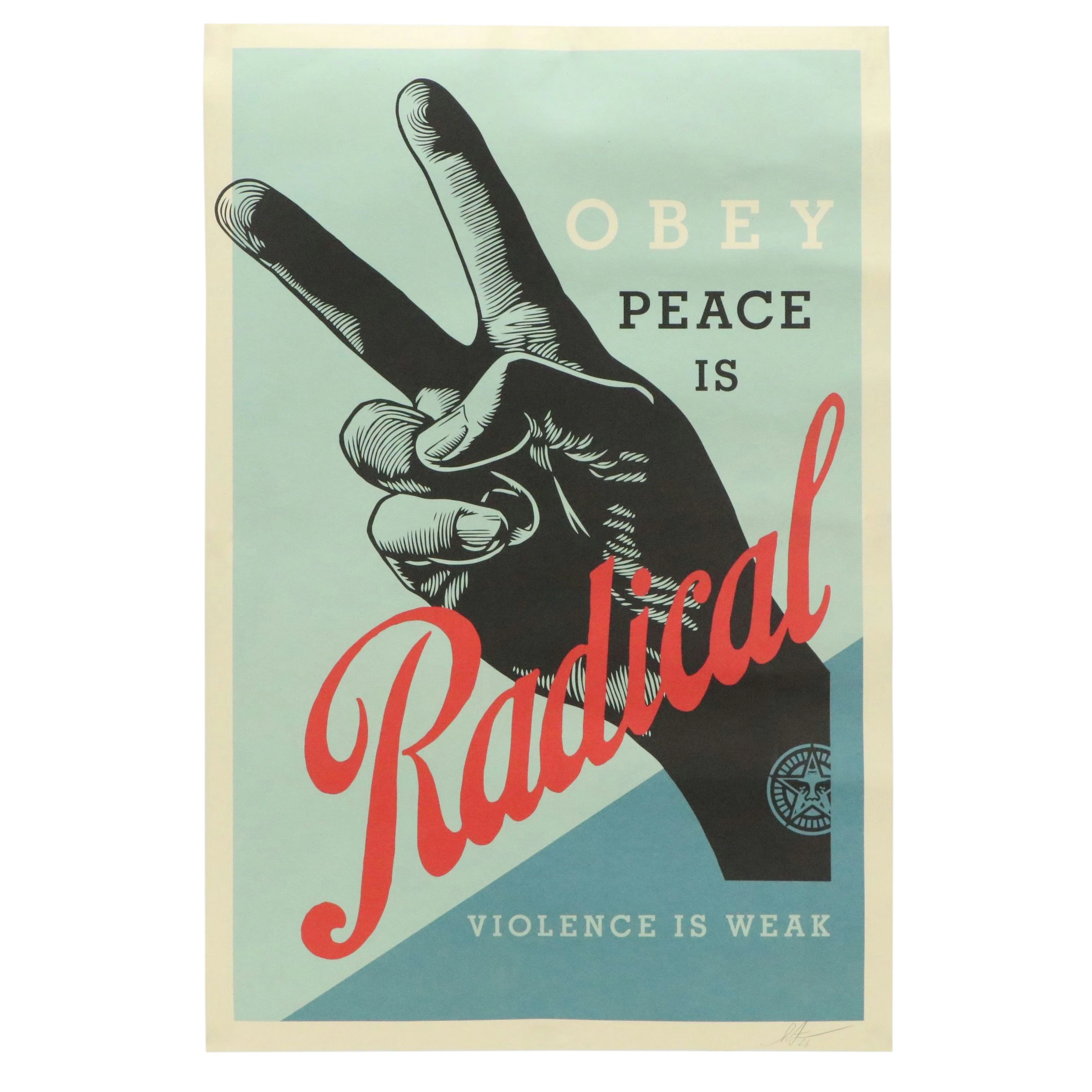 Shepard Fairey Offset Poster "Radical Peace," 2026