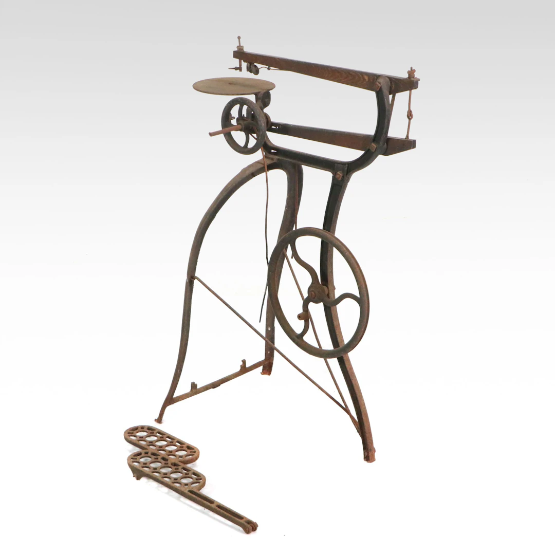 Millers Fall Co. "New Rogers" Cast Iron Treadle Scroll Saw, Antique