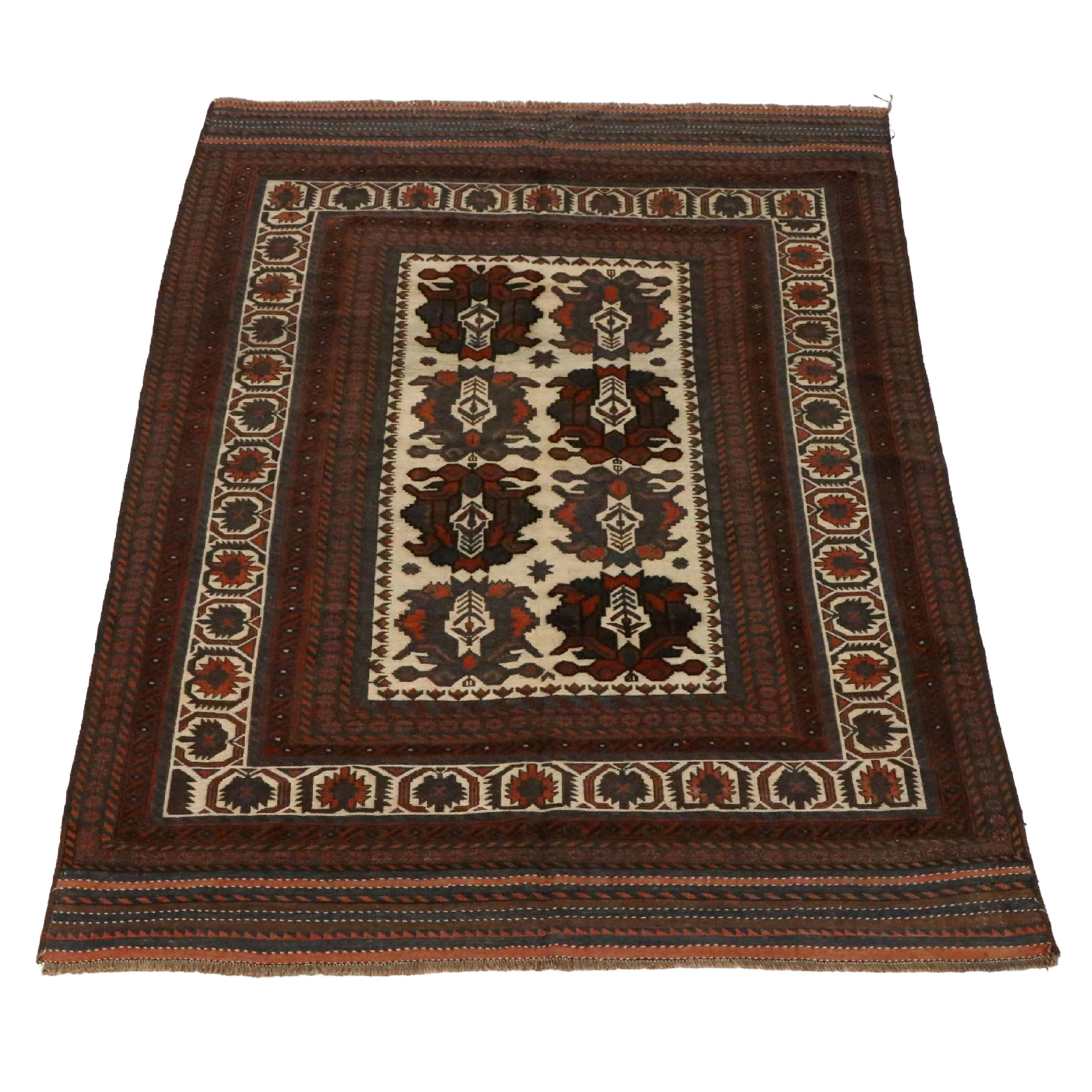 6'5 x 9'2 Handwoven Afghan Barjasta Area Rug