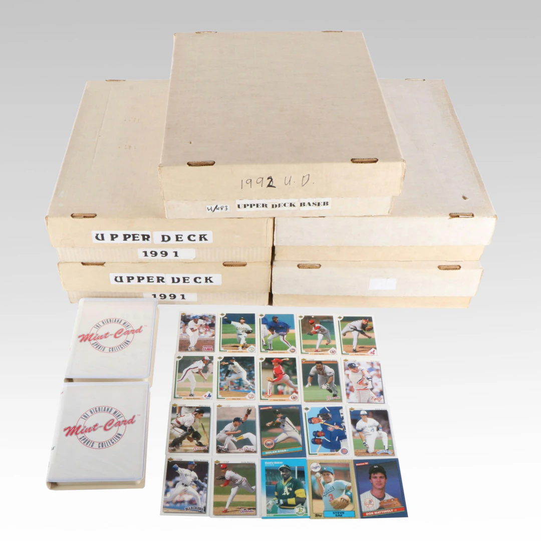 Topps with Other Baseball Cards Featuring Nolan Ryan and Don Mattingly