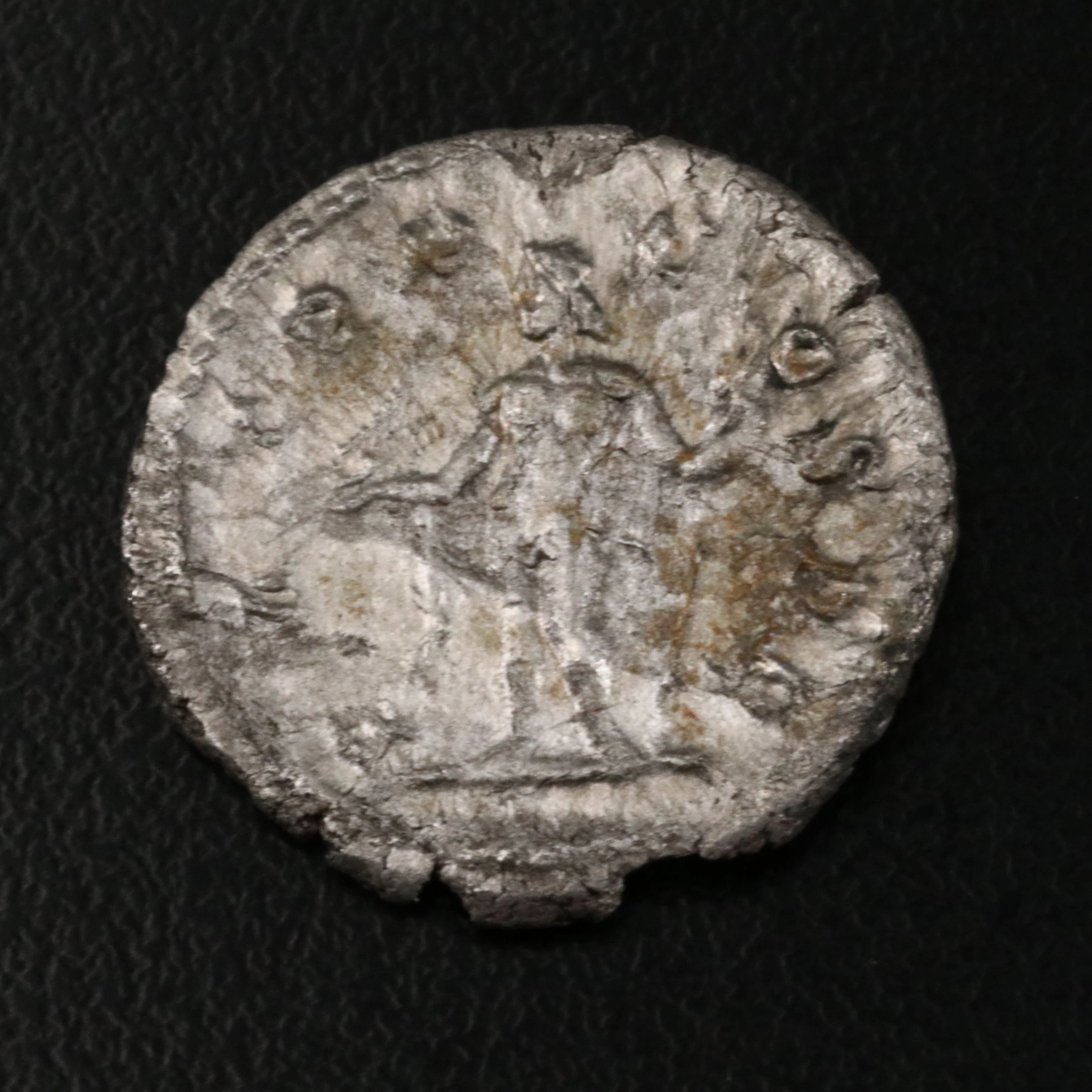 Ancient Roman Imperial AR Denarius Coin of Severus Alexander, ca. 225 A.D.