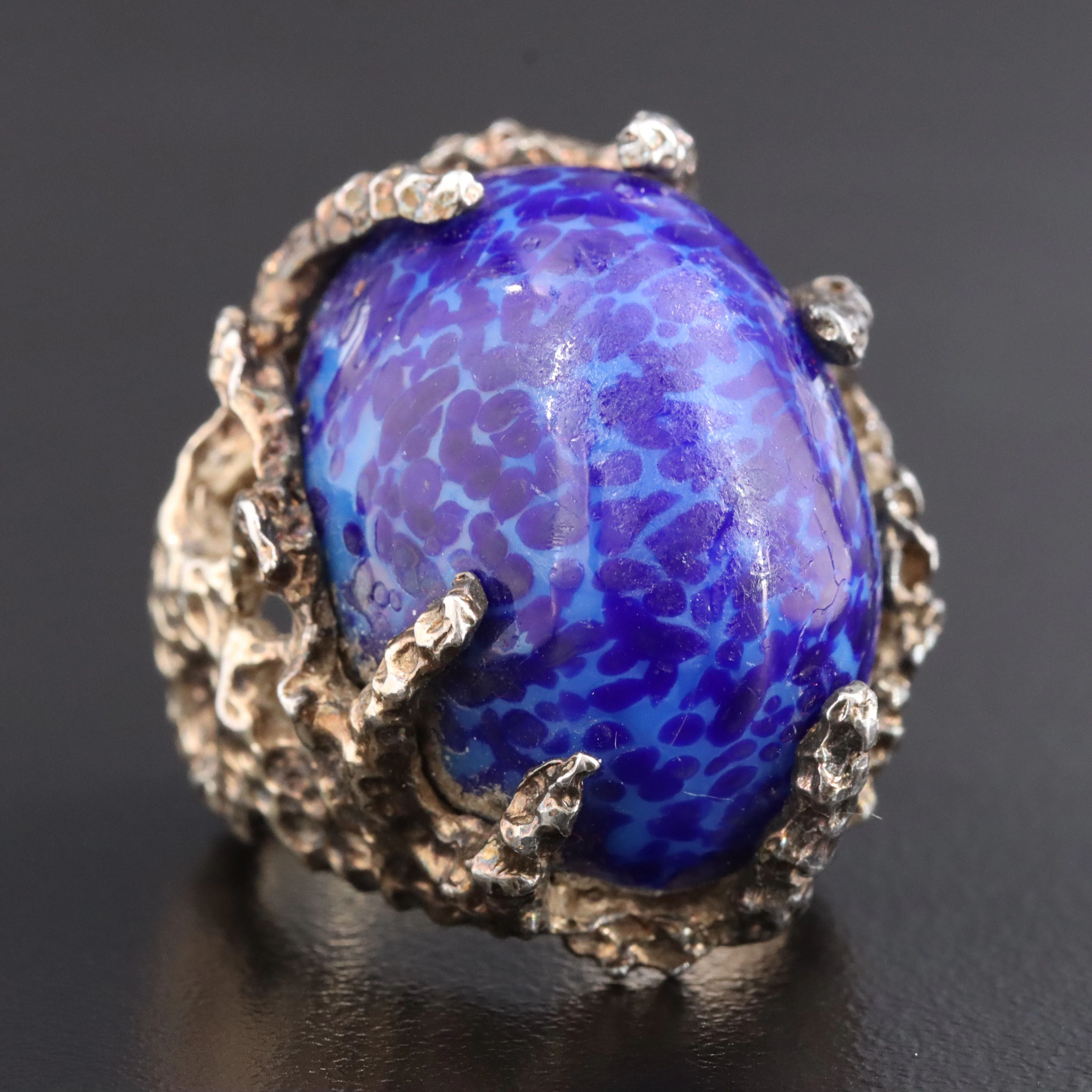 Sterling Artist Glass Ring