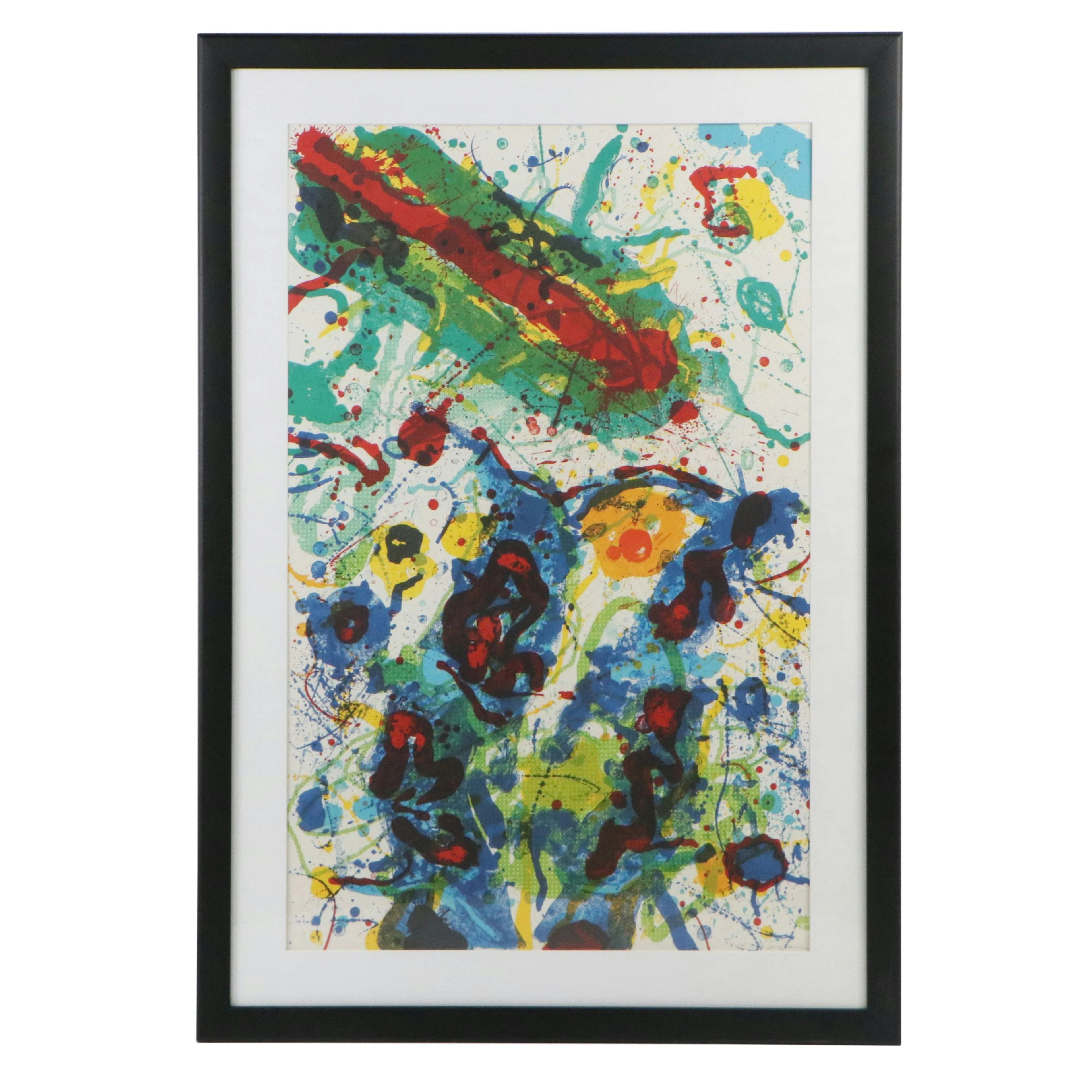 After Sam Francis Abstract Expressionist Offset Lithograph, 21st Century