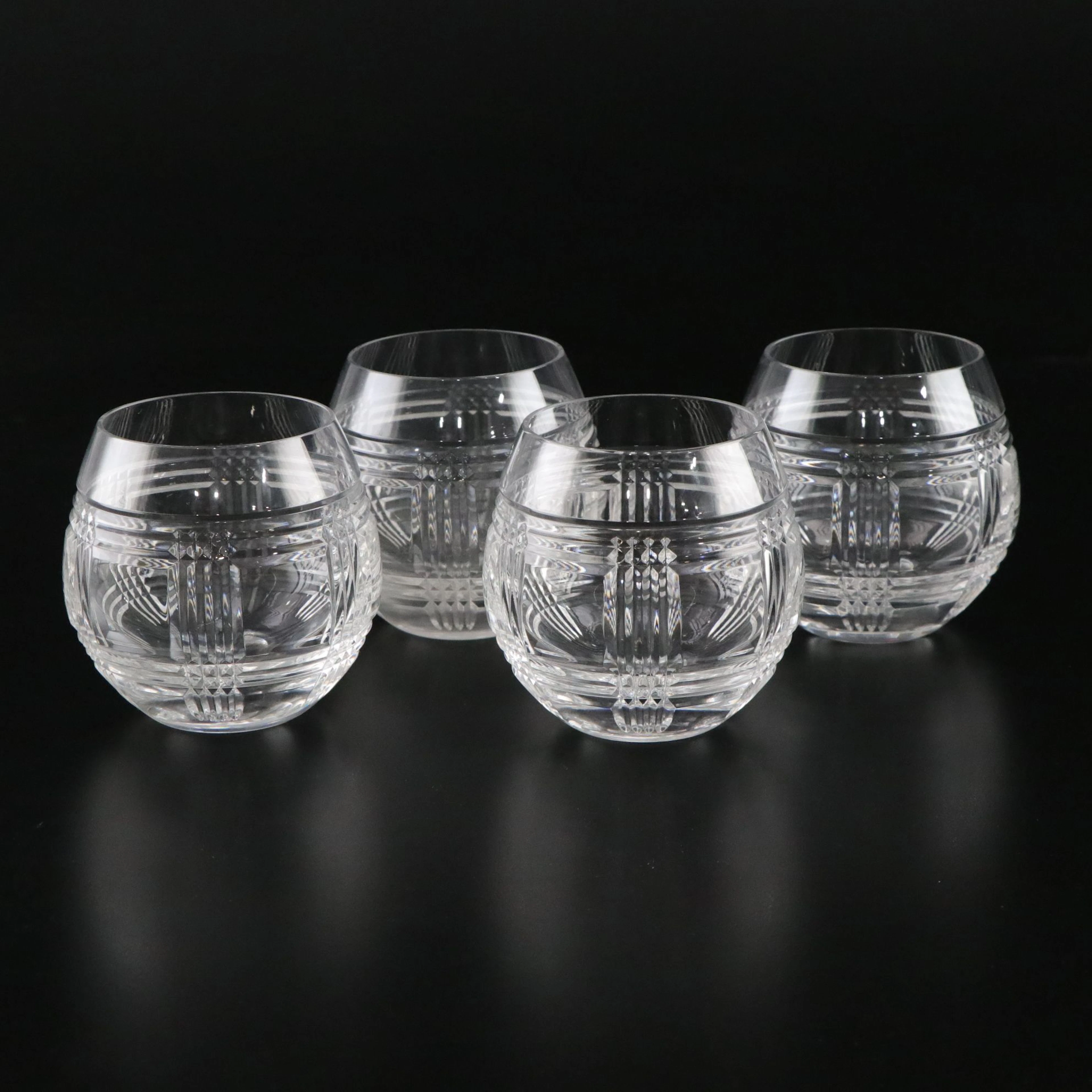 Ralph Lauren "Glen Plaid" Crystal Stemless Wine Glasses