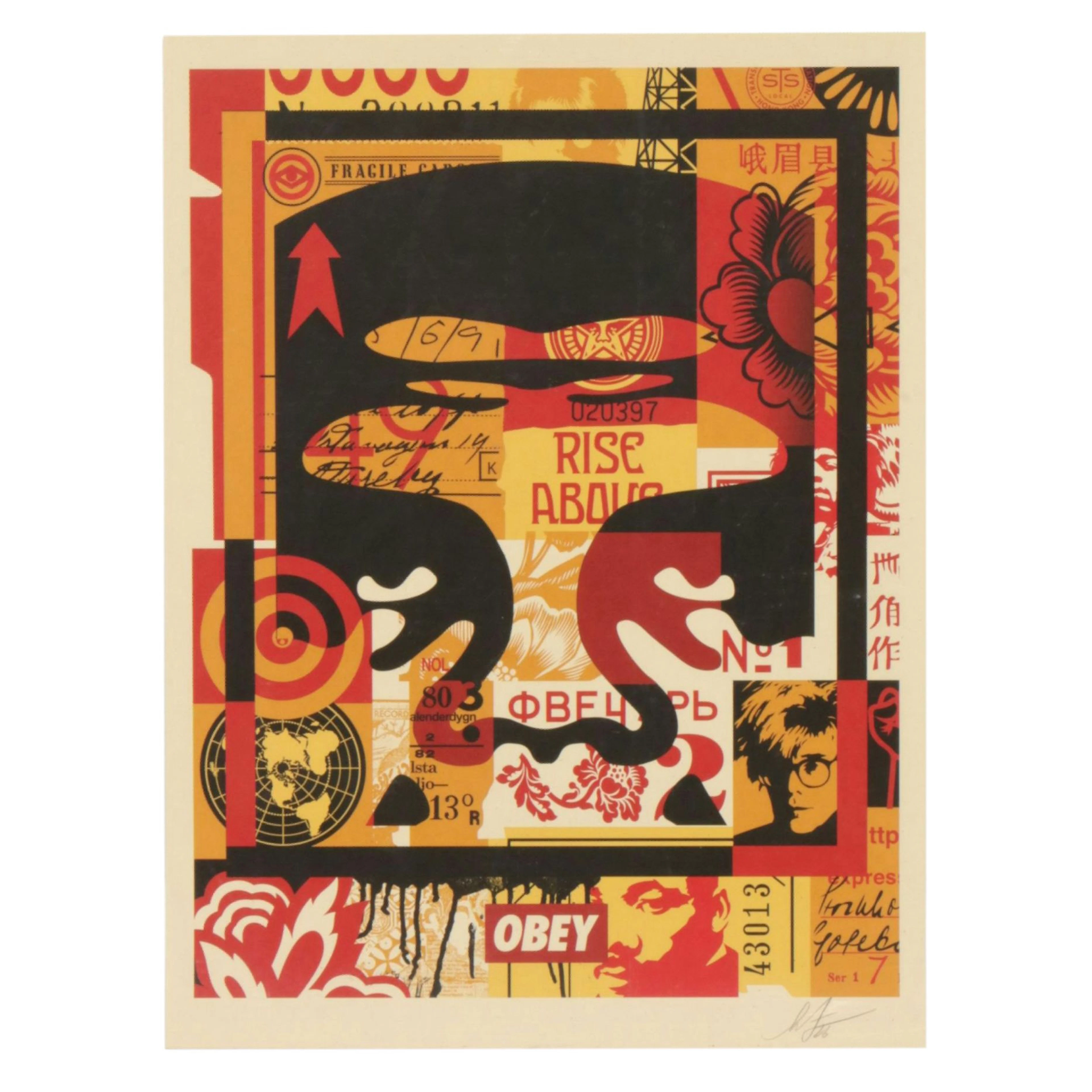 Shepard Fairey "Face Collage" Offset Lithograph, 2026
