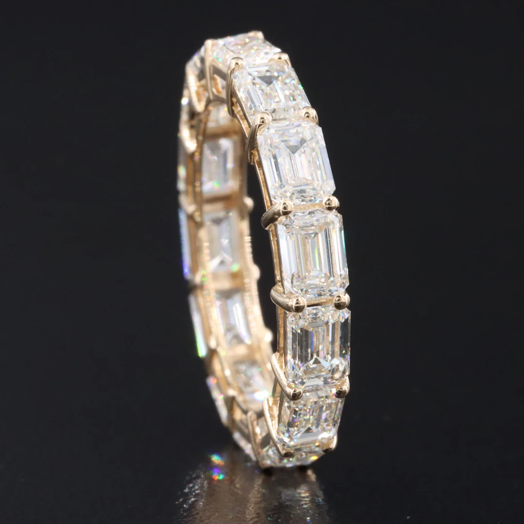 14K 4.75 CTW Diamond Eternity Band with GIA Reports