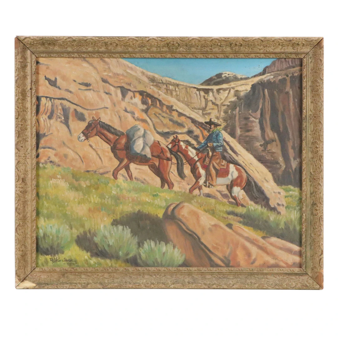 Robert Hofsinde Oil on Canvas "High Country", 1960