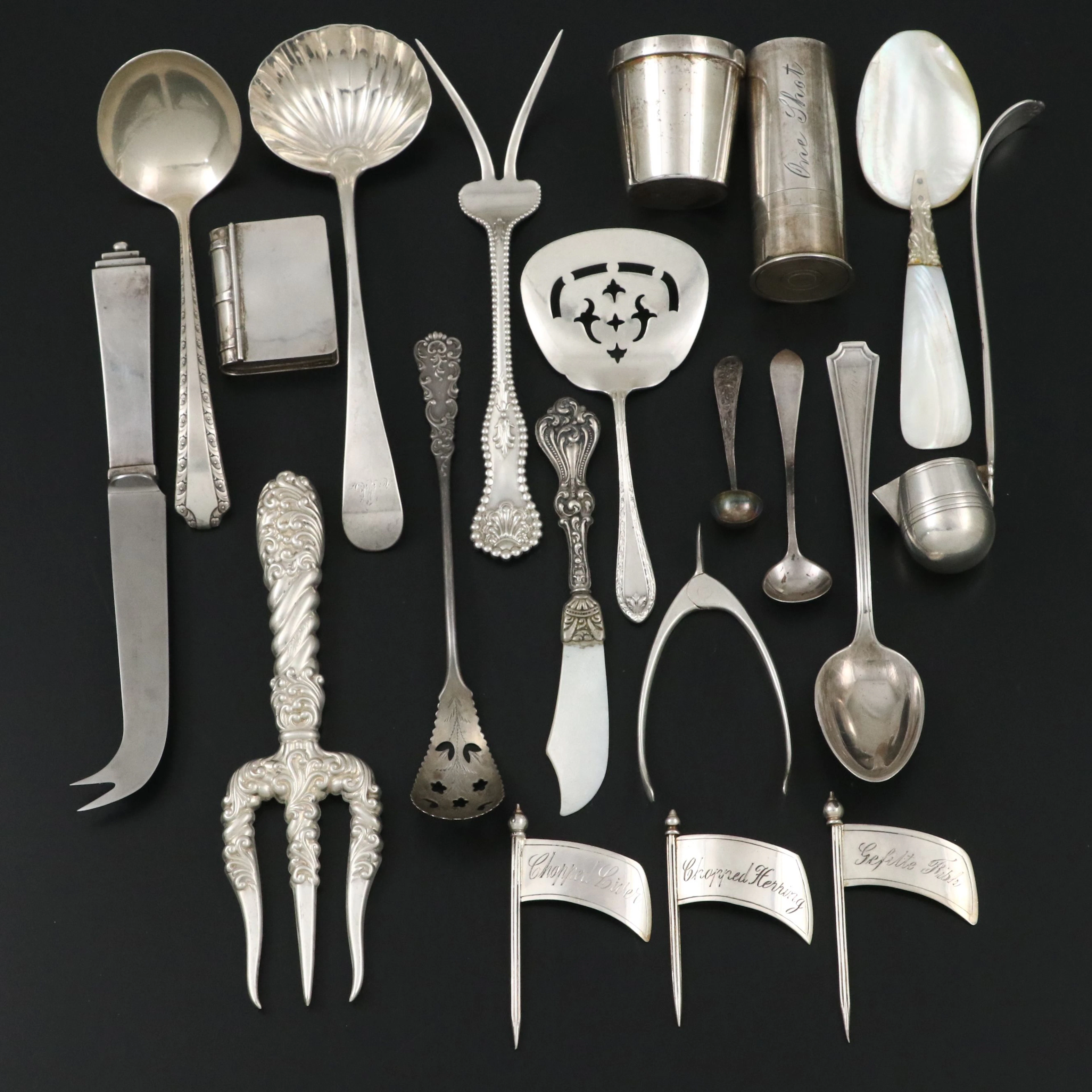 Nat Leslie Ltd Flag Sandwich Flags with Other Sterling Silver Tableware