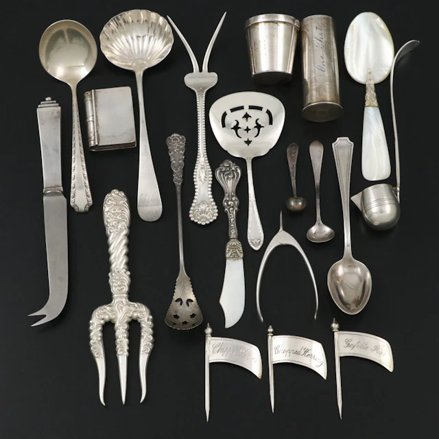 Nat Leslie Ltd Flag Sandwich Flags with Other Sterling Silver Tableware